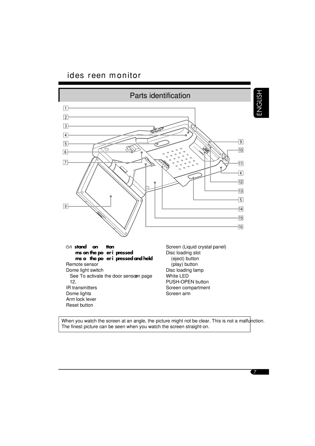 JVC KV-MRD900 manual Widescreen monitor 