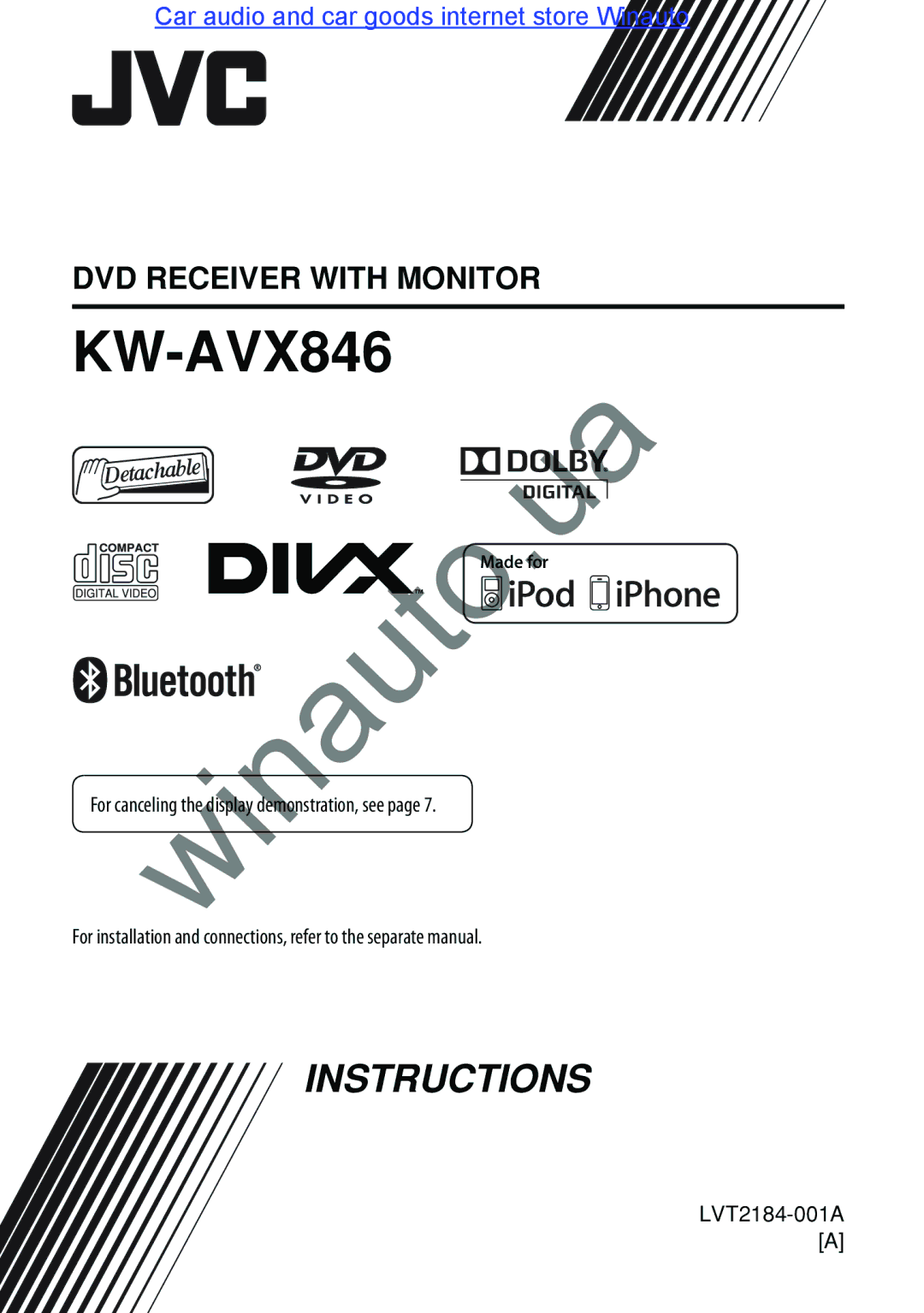 JVC KW-AVX846 user manual 