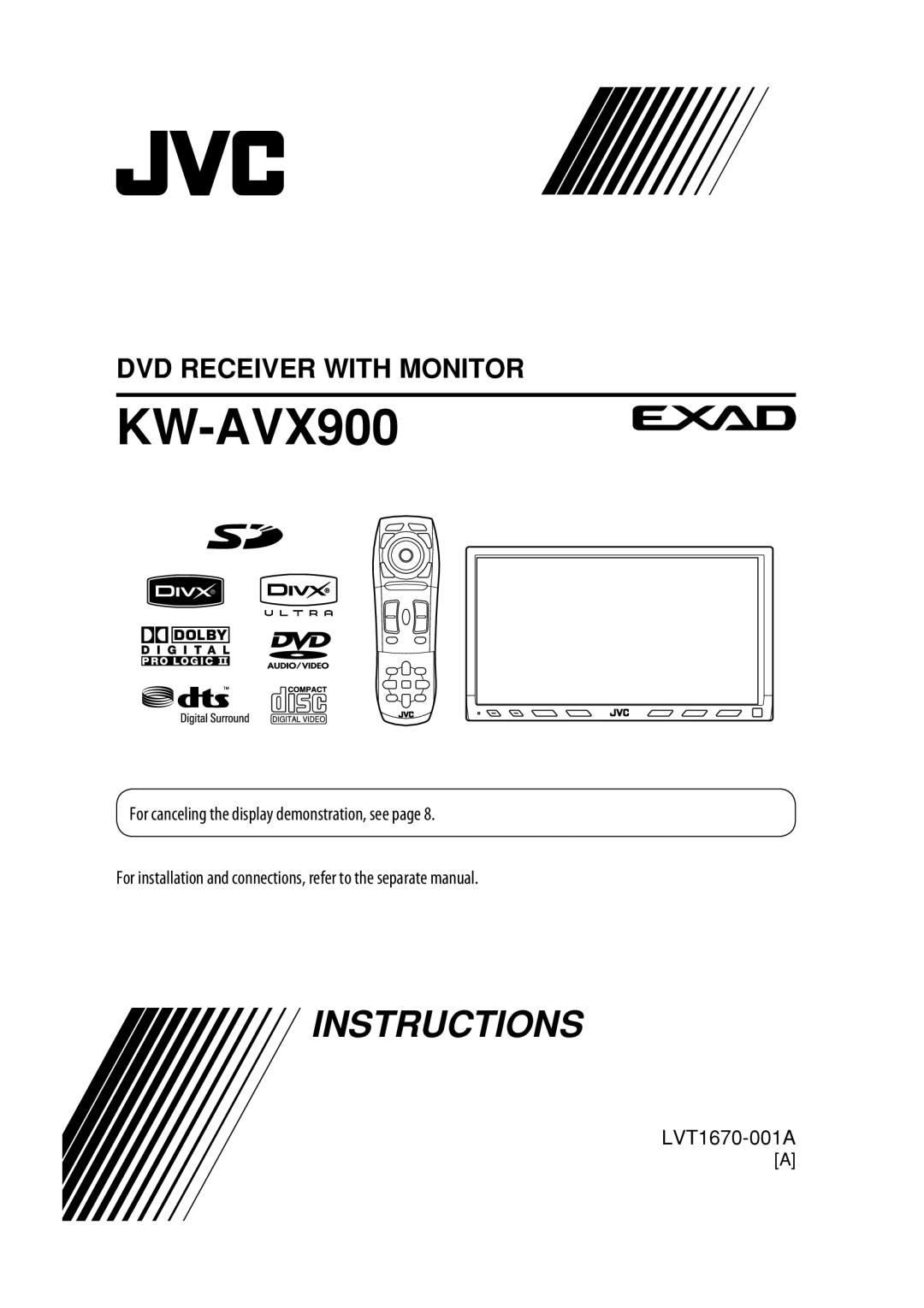 JVC KW-AVX900 manual 