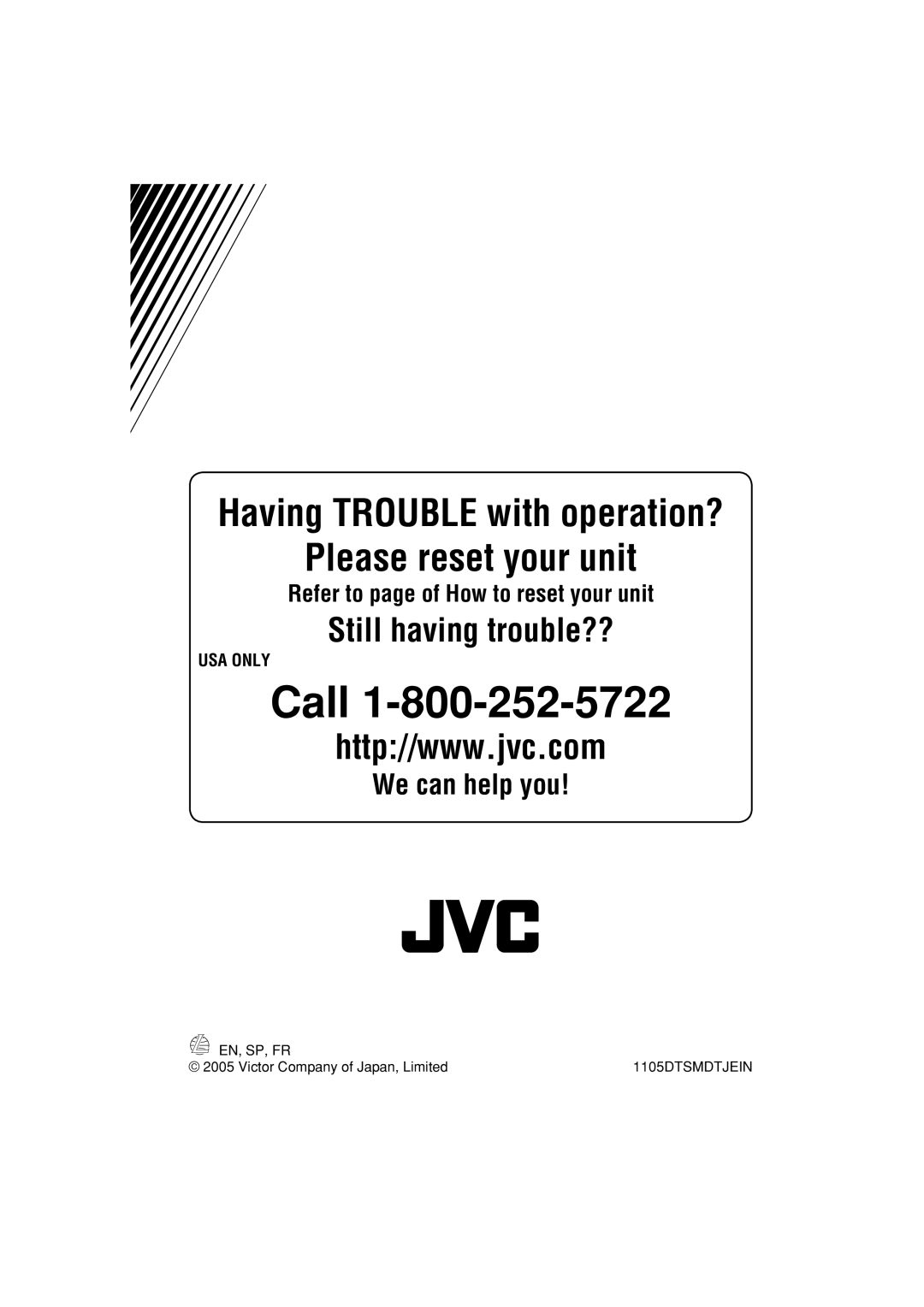 JVC KW-XC410 manual Call, Please reset your unit, Having TROUBLE with operation?, Still having trouble??, We can help you 