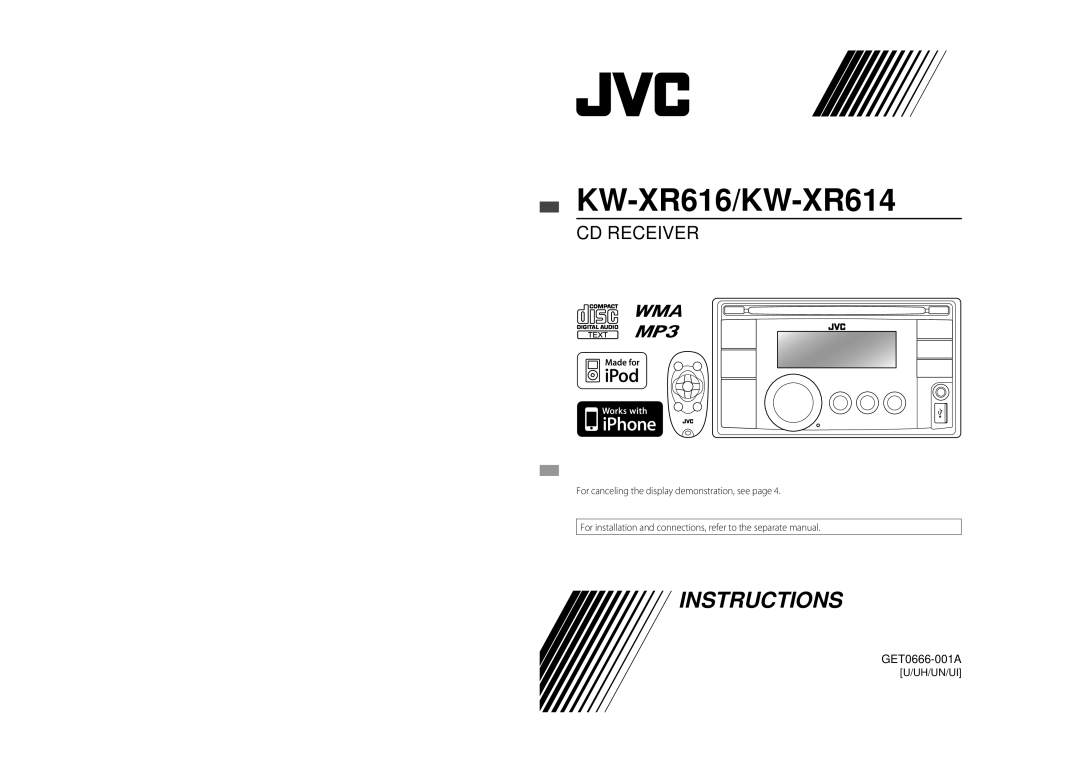 JVC manual KW-XR616/KW-XR614 