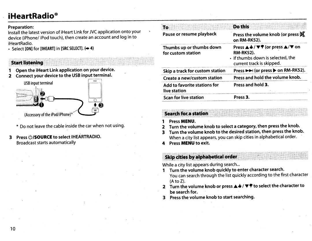 JVC KWR710 instruction manual Ton 