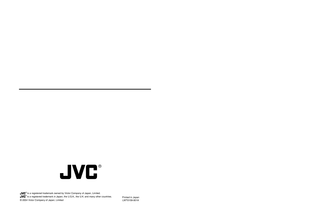 JVC KY-F550 instruction manual 