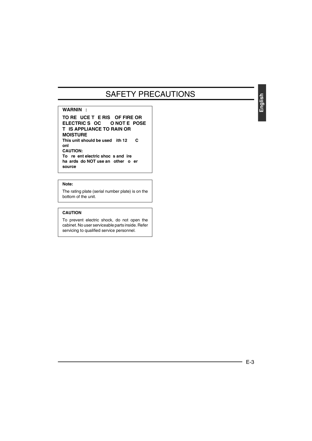 JVC KY-F550 instruction manual Safety Precautions 