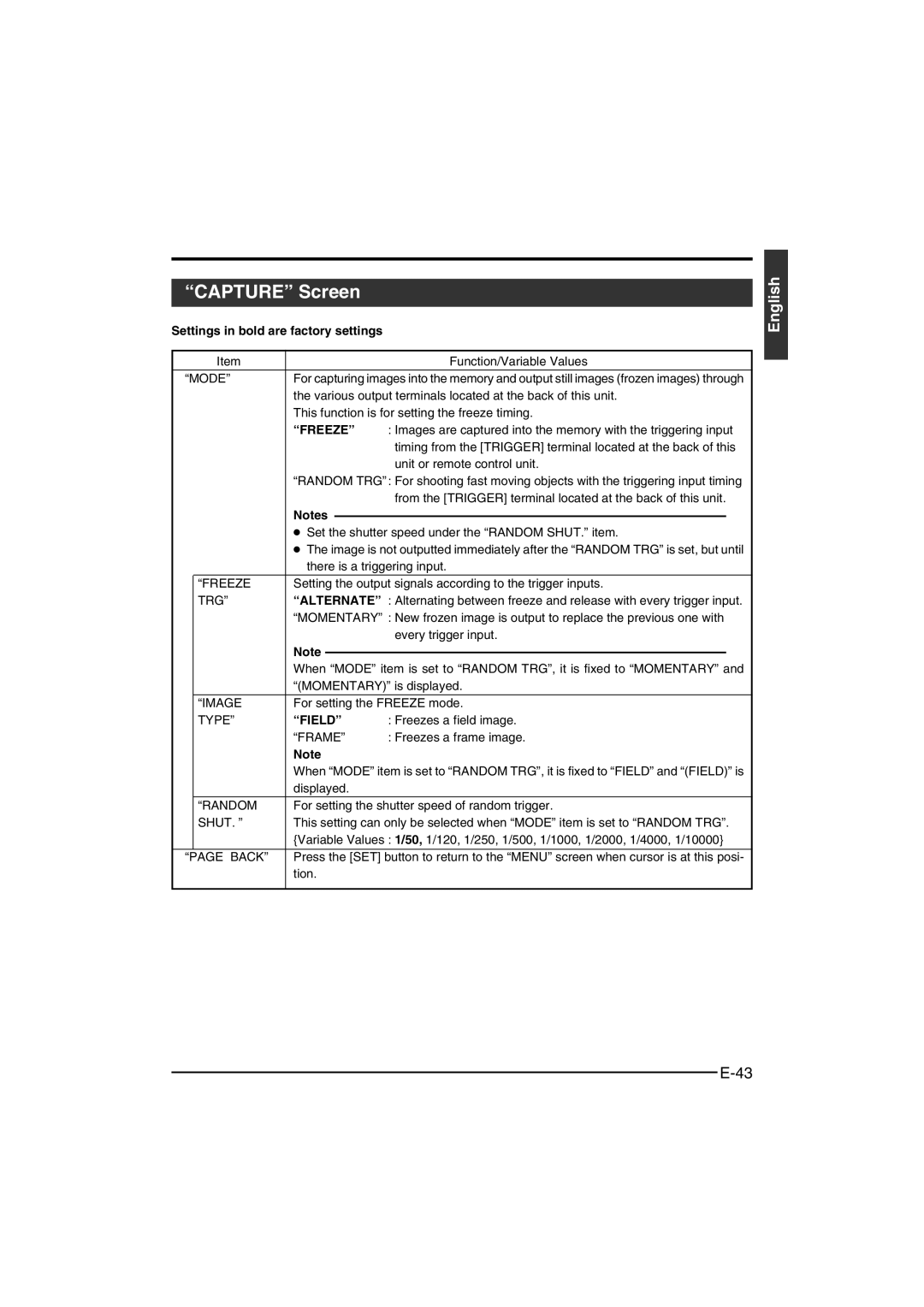 JVC KY-F550 instruction manual Capture Screen, Freeze, Field 