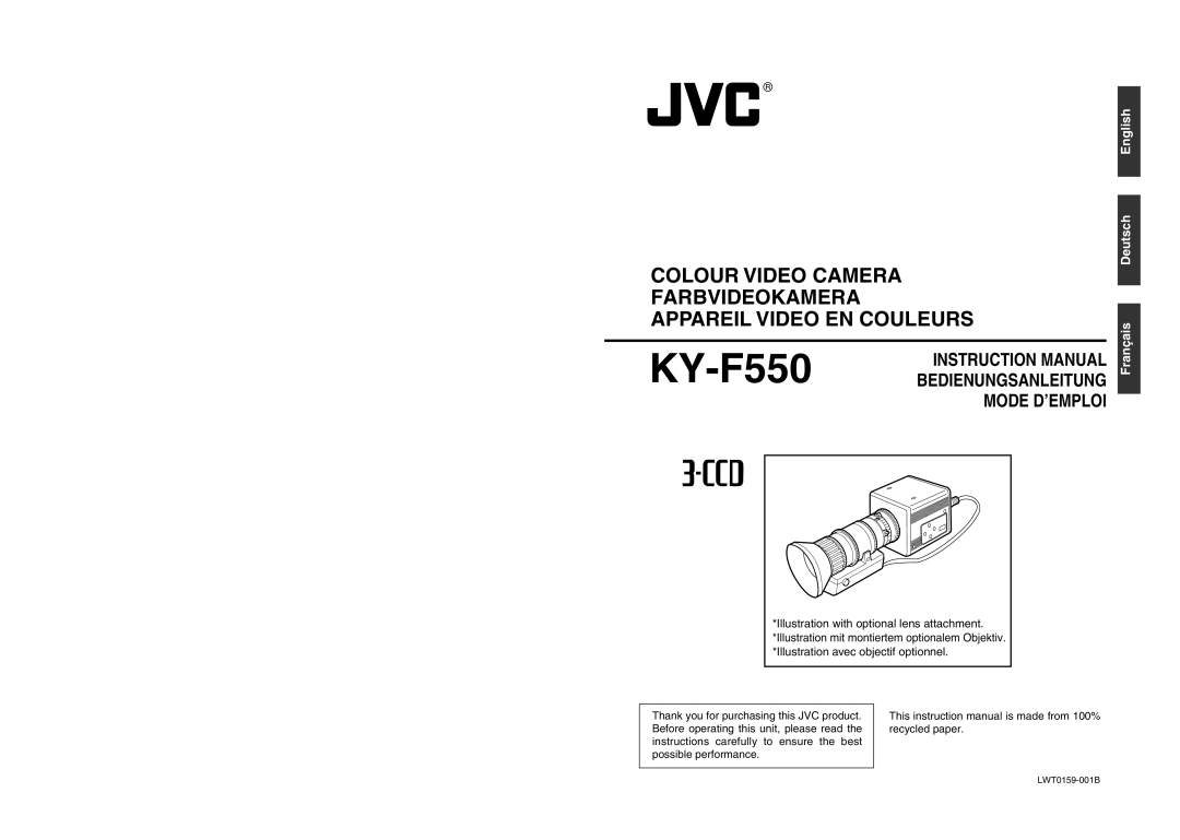 JVC KY-F550E instruction manual 