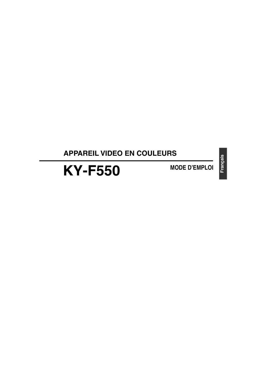 JVC KY-F550E instruction manual 