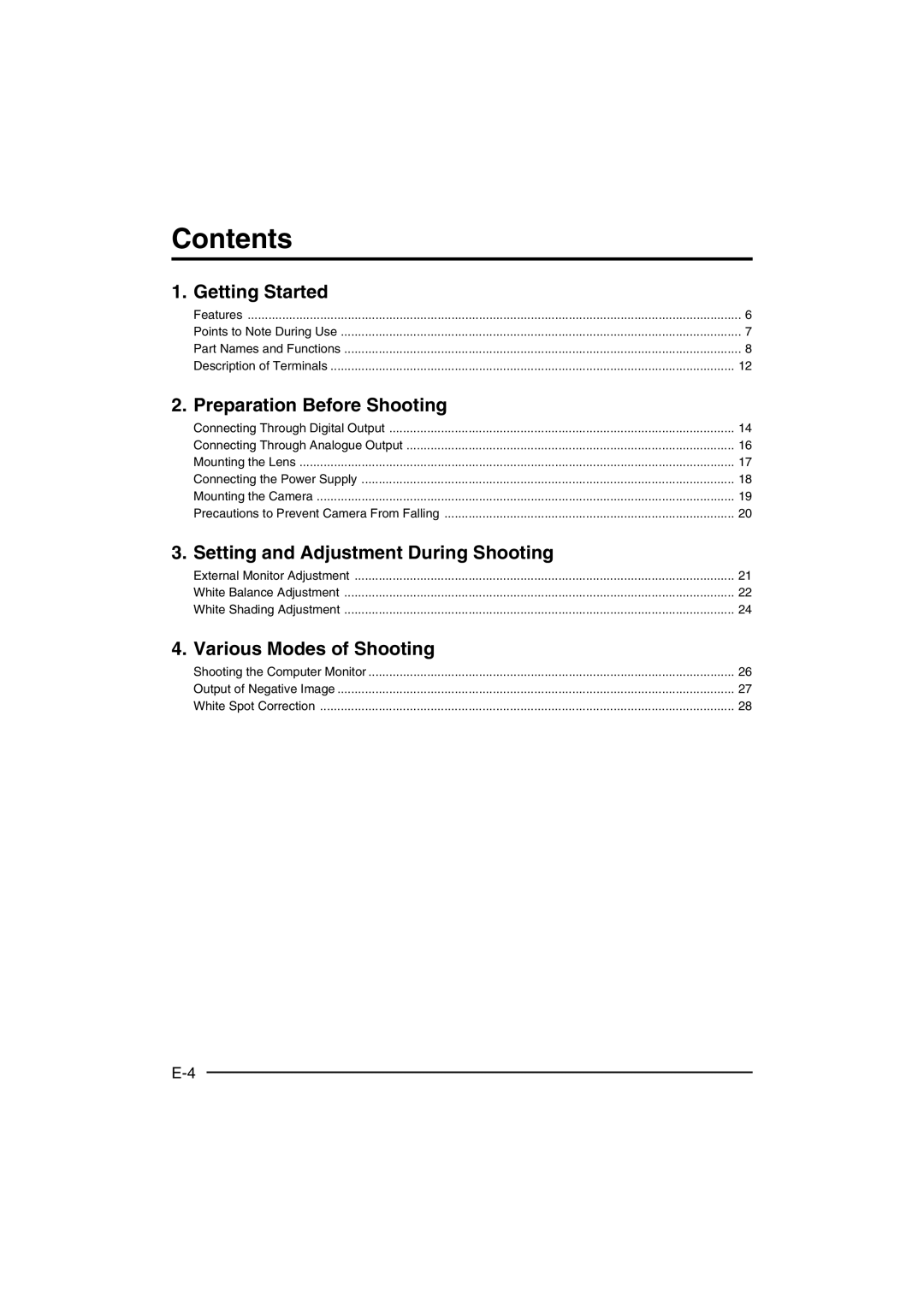 JVC KY-F550E instruction manual Contents 