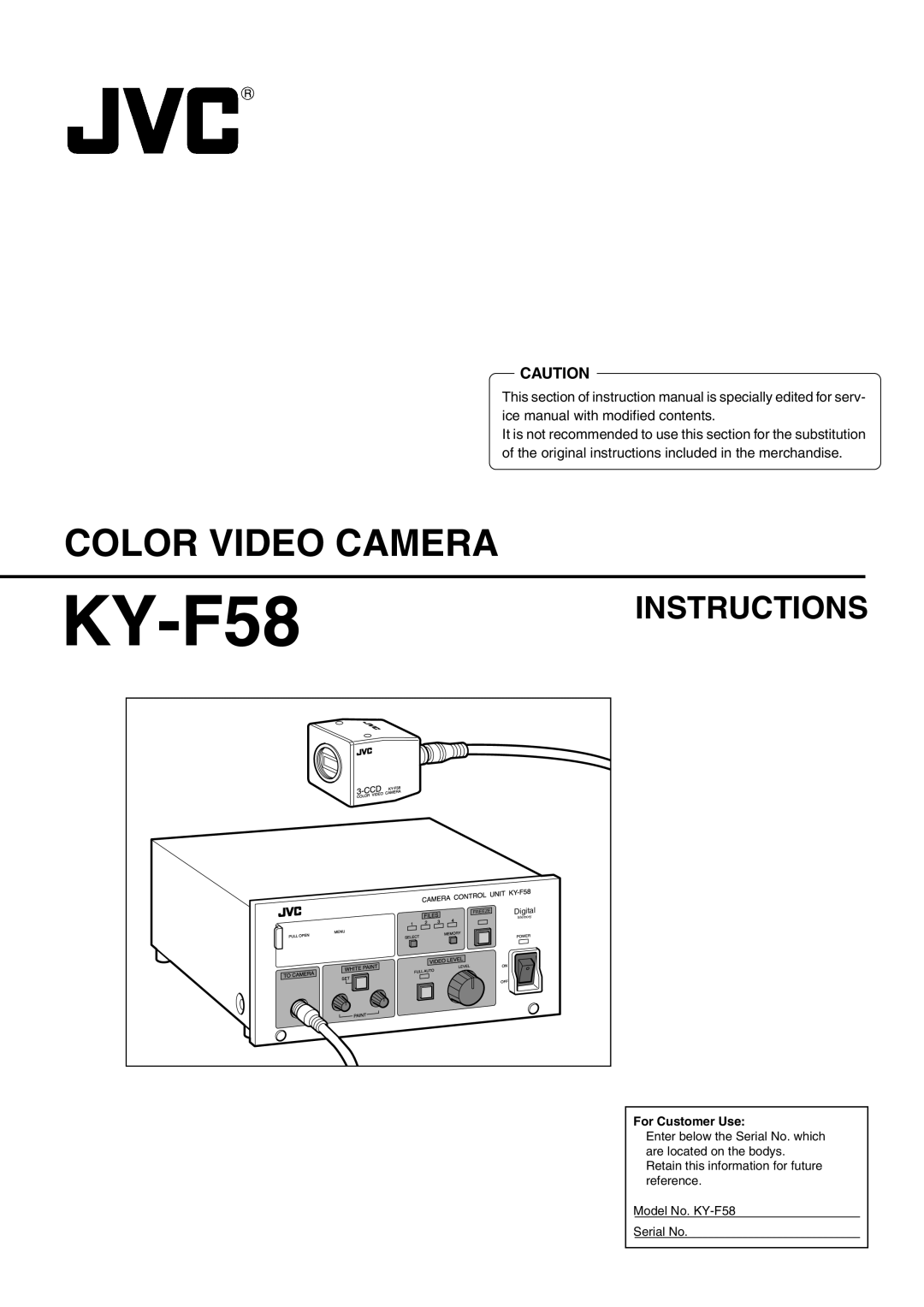 JVC KY-F58 instruction manual 