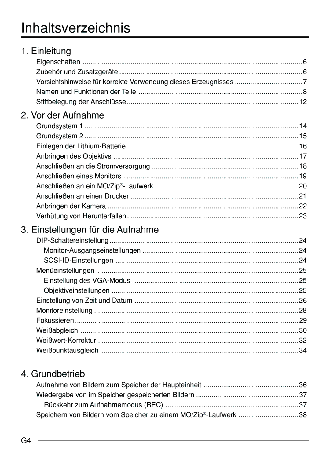 JVC KY-F70B manual Inhaltsverzeichnis, Eigenschaften Zubehör und Zusatzgeräte 