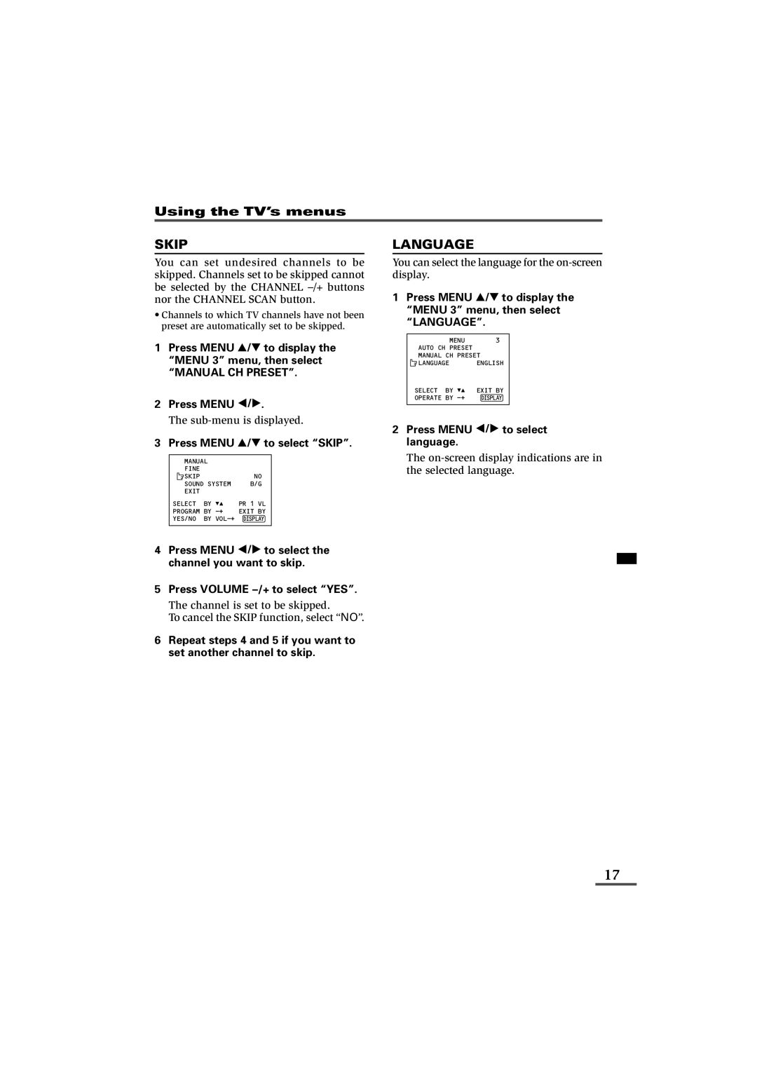 JVC 0902-NIC-JET, LCT1179-001A-H specifications Skip 