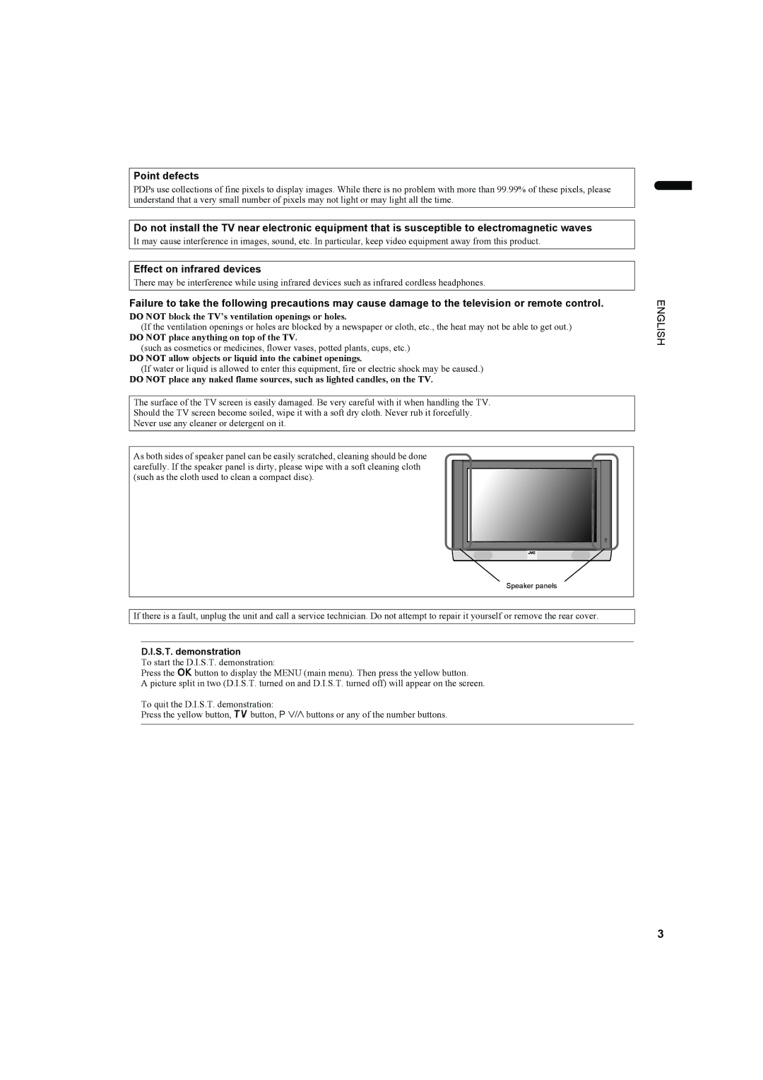 JVC PD-42DV2, LCT1445-001A manual Point defects, Effect on infrared devices, S.T. demonstration 