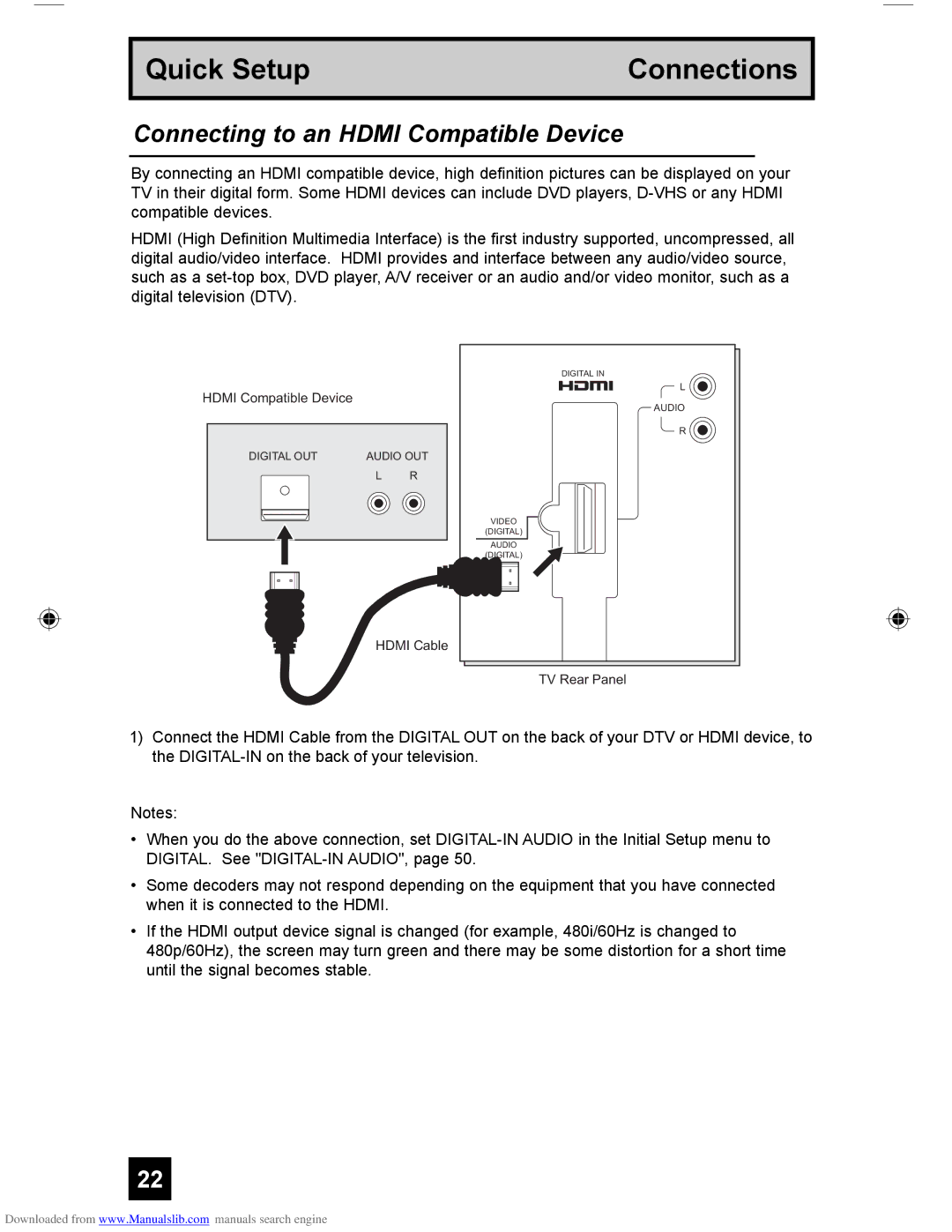 JVC HD-55G466, LCT1928-001A-A, HD-61Z456, HD-55G456 manual Connecting to an Hdmi Compatible Device 