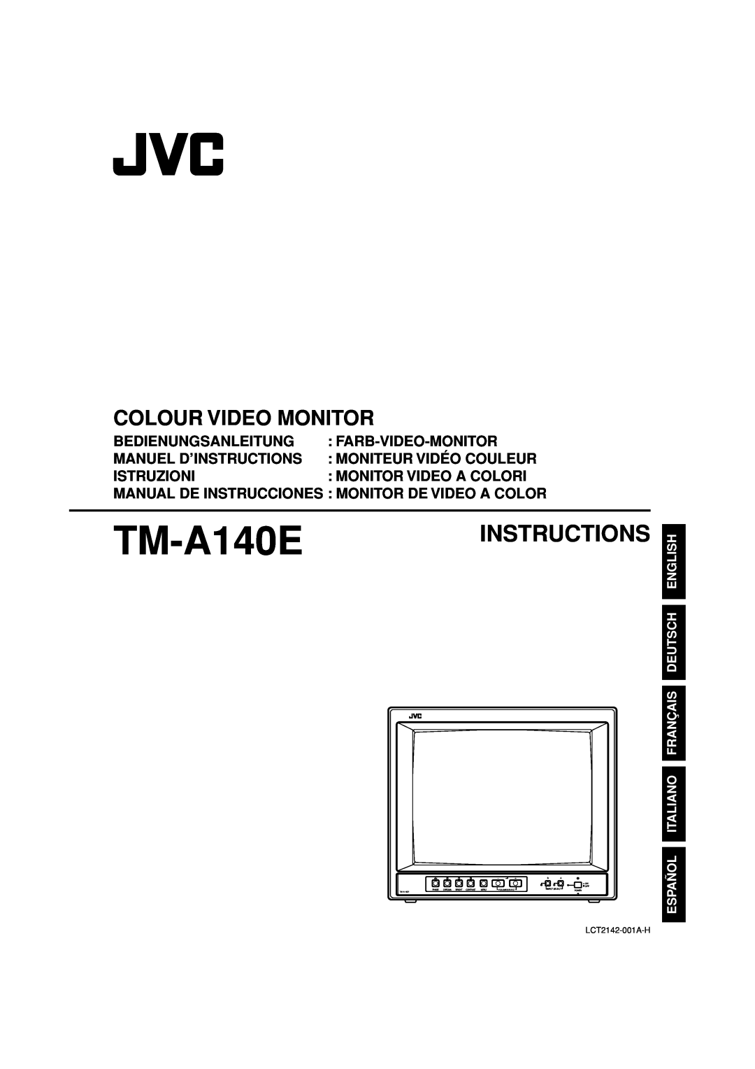 JVC LCT2142-001A-H manual Colour Video Monitor, Bedienungsanleitung, Farb-Video-Monitor, Manuel D’Instructions, Istruzioni 