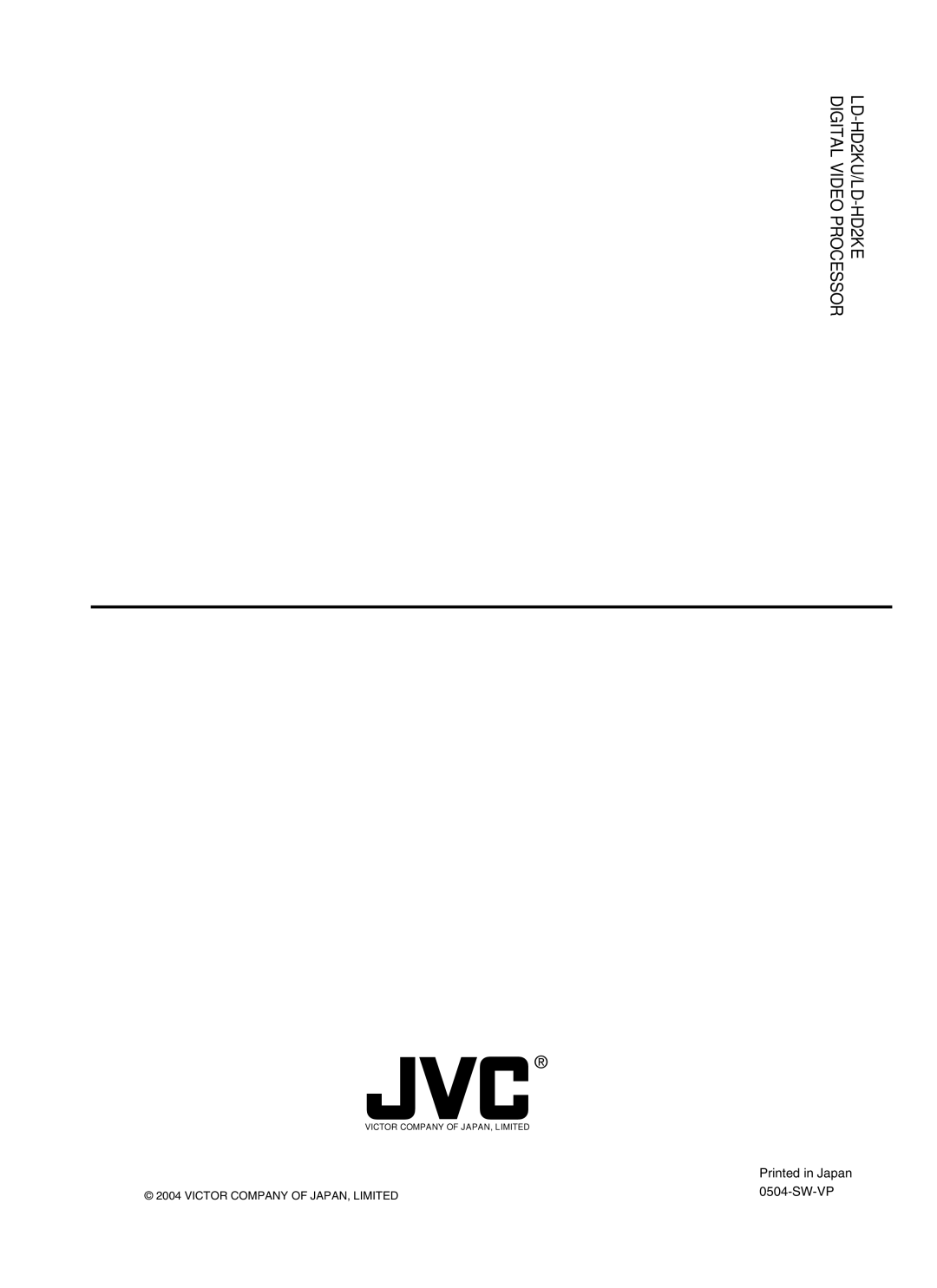 JVC LD-HD2KE, LD-HD2KU instruction manual Digital Video Processor 