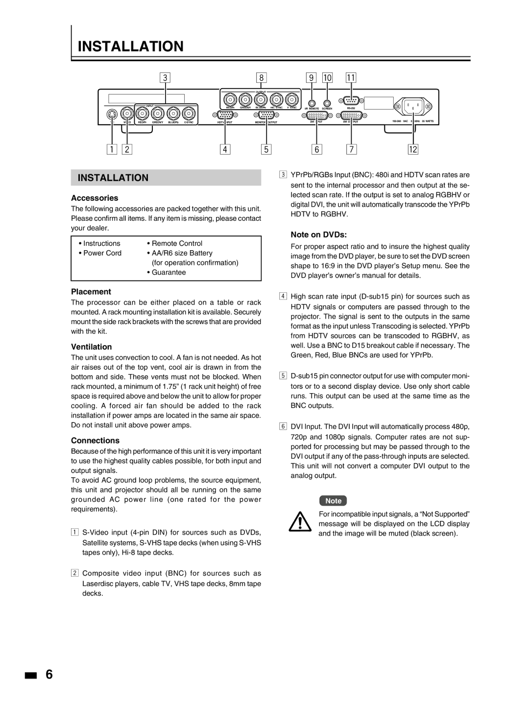 JVC LD-HD2KE, LD-HD2KU instruction manual Installation 