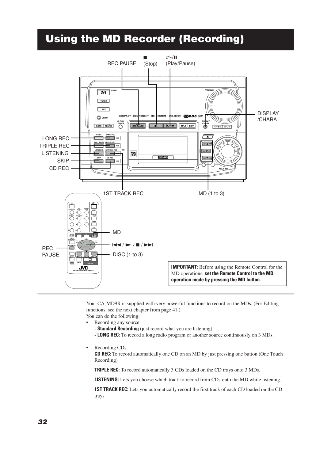 JVC LET0070-002A manual Listening 