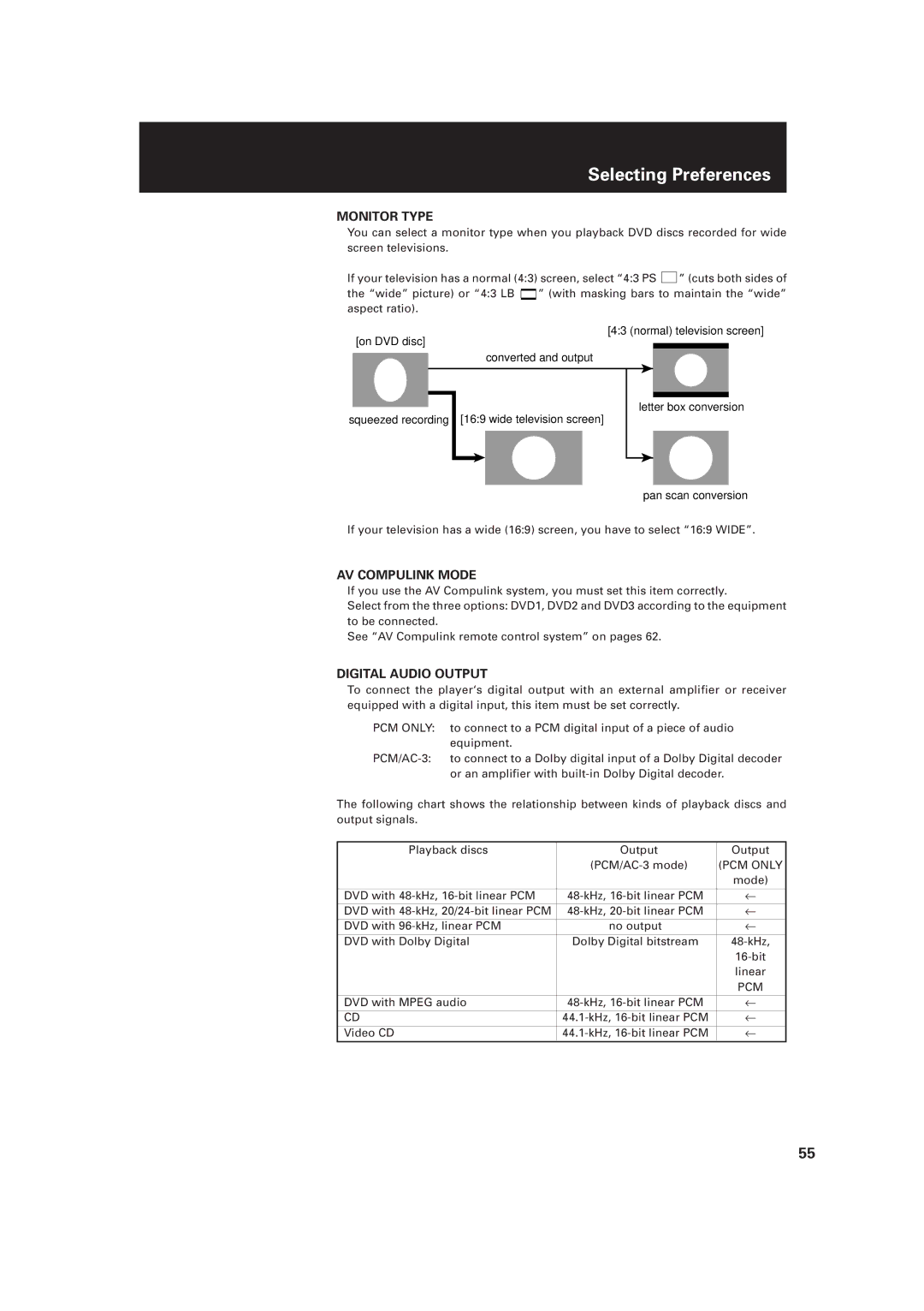 JVC LET0091-001A, XV-D2000BK manual Monitor Type 