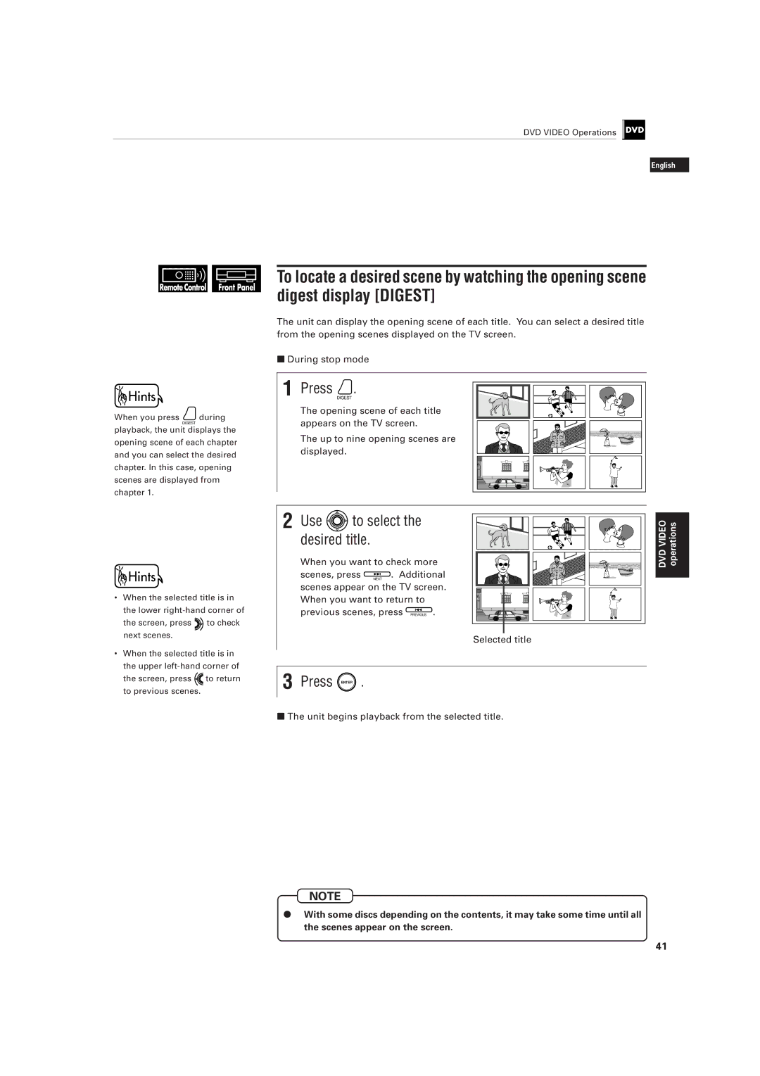 JVC LET0141-002A manual Use To select, Desired title, When you want to check more 