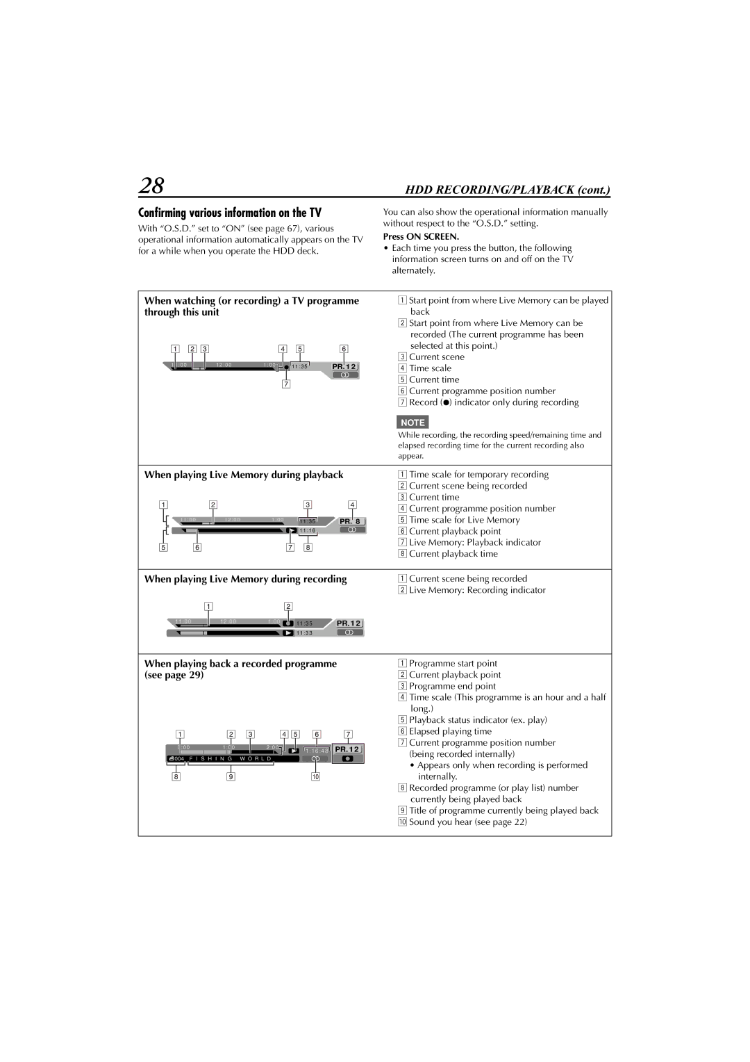 JVC LET0239-001A Conﬁrming various information on the TV, When watching or recording a TV programme through this unit 