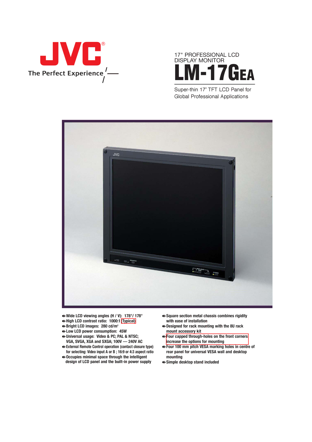 JVC LM-17GEA manual 