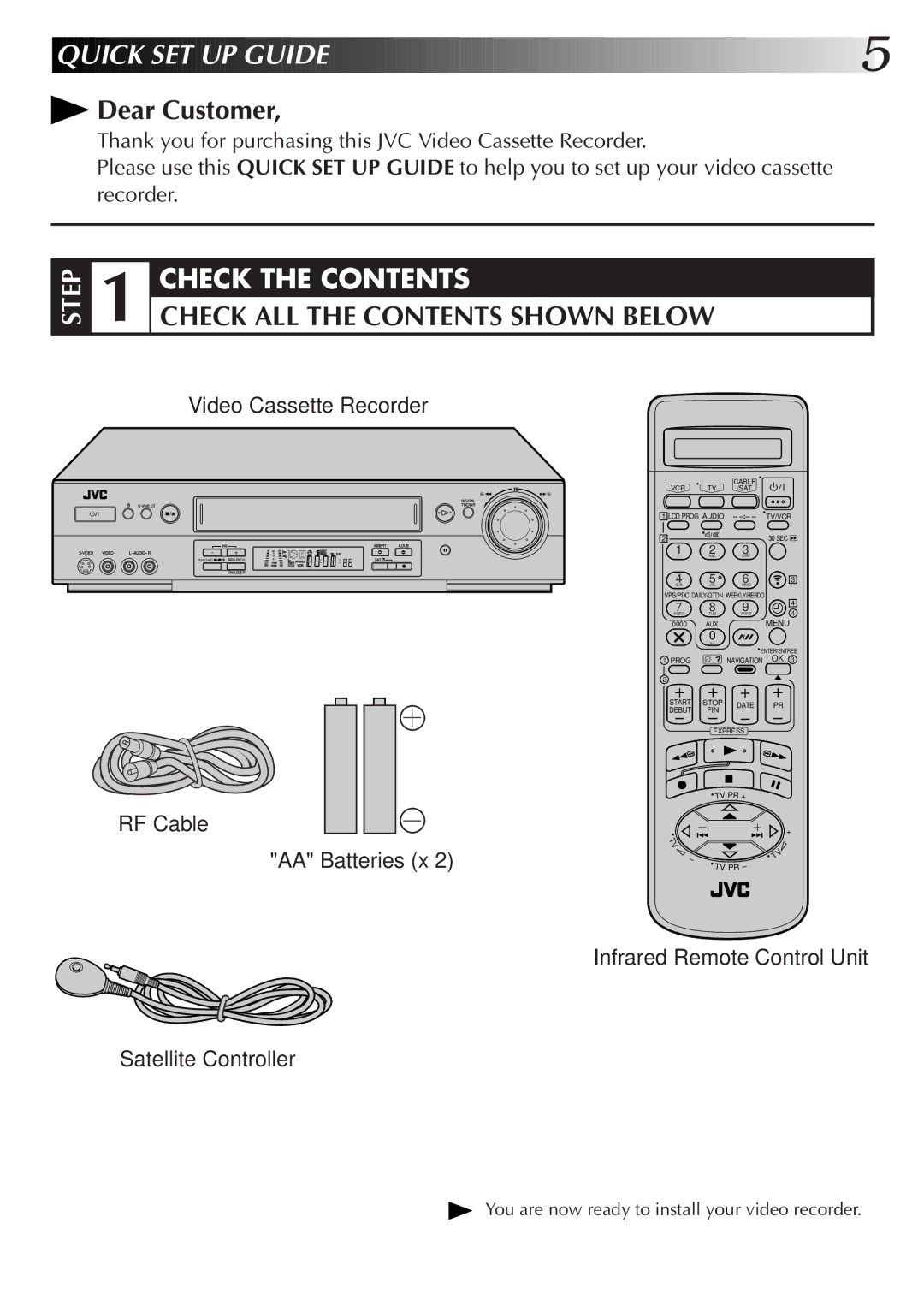 JVC HR-S8700EK, LPT0319-001A setup guide Quick SET UP Guide 