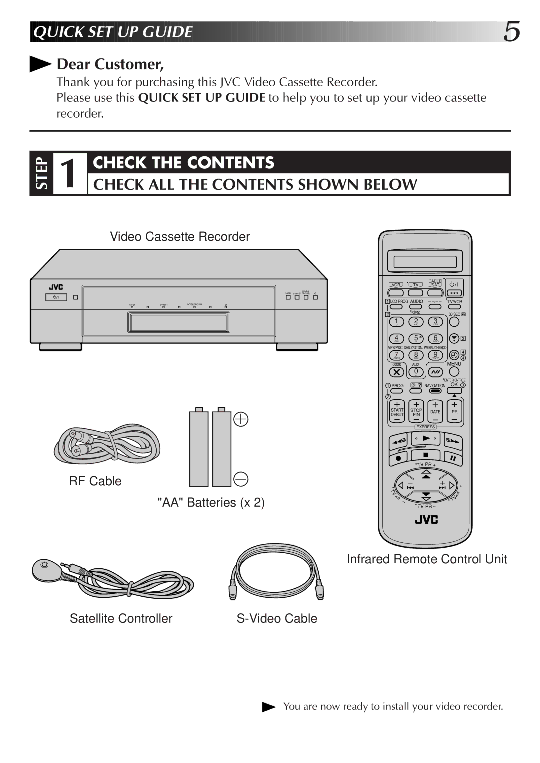 JVC HR-S9700EK, LPT0320-001B setup guide Quick SET UP Guide 