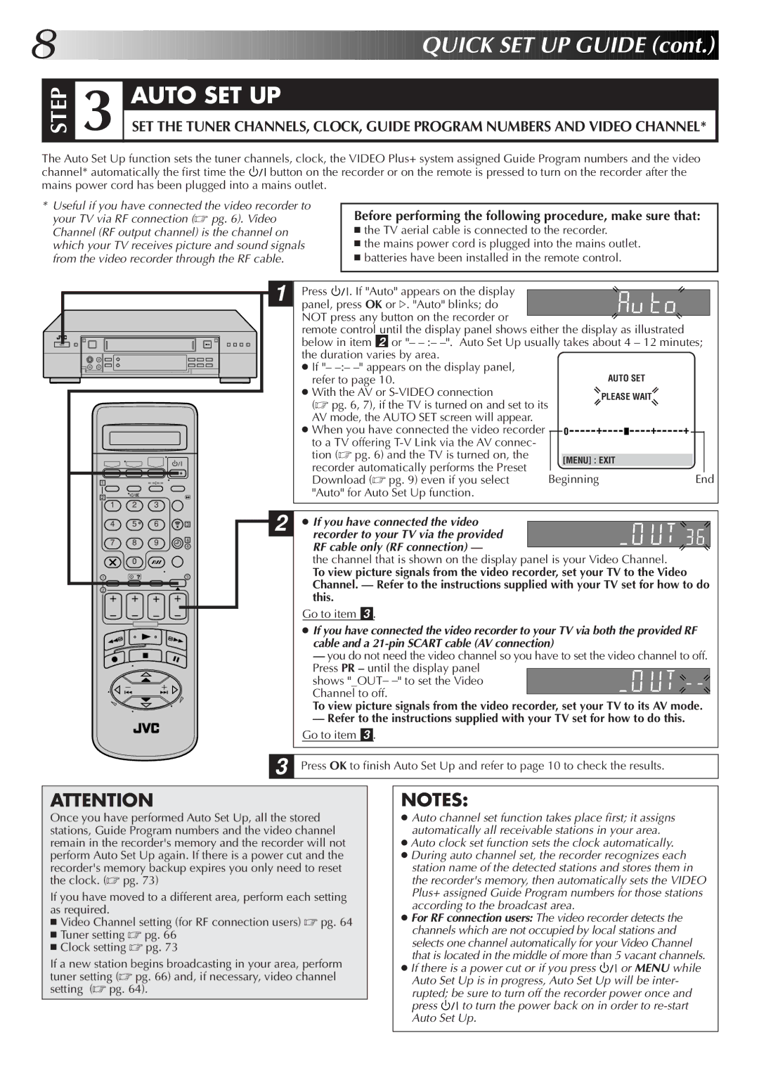 JVC LPT0320-001B Before performing the following procedure, make sure that, With the AV or S-VIDEO connection, Go to item 