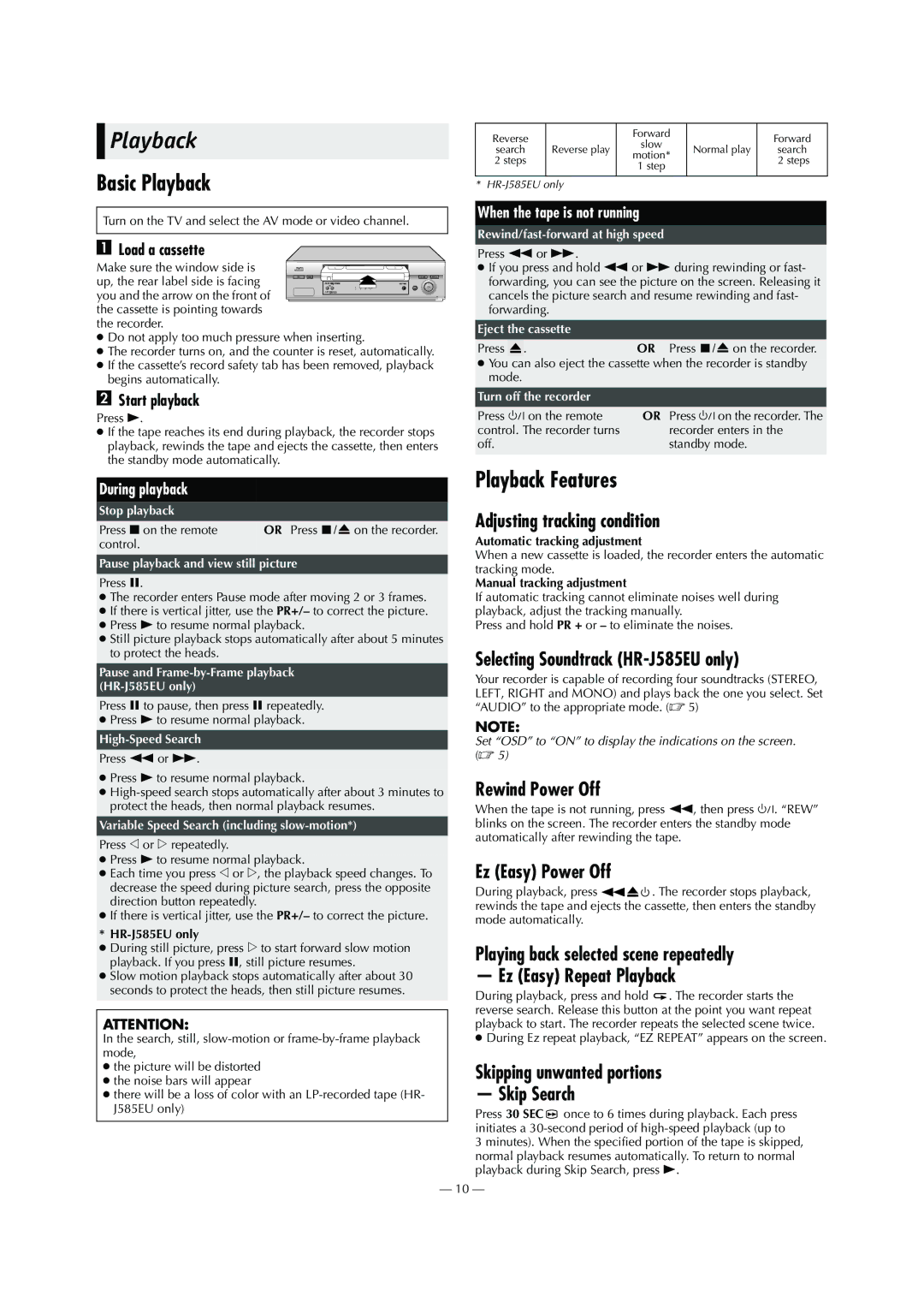 JVC LPT0666-001A specifications Basic Playback 