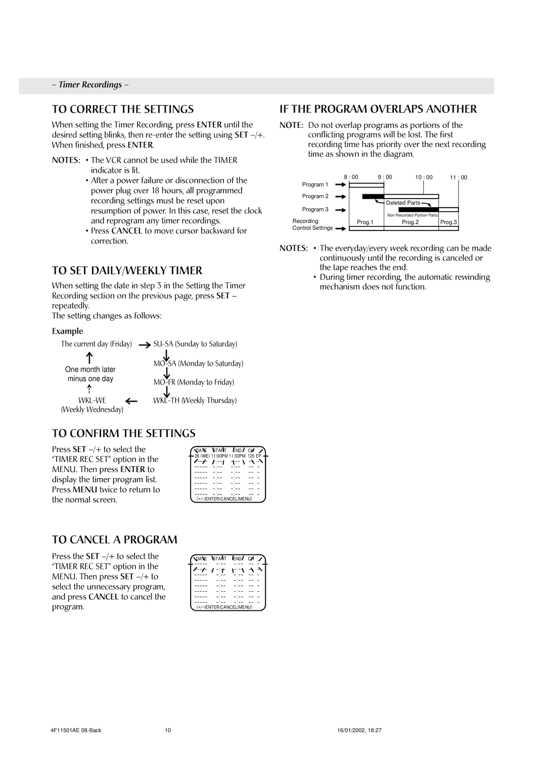 JVC LPT0701-001A manual To Correct the Settings 