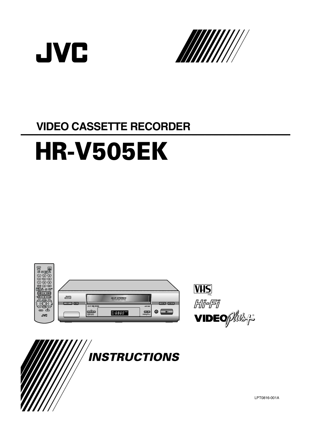 JVC LPT0816-001A manual HR-V505EK 