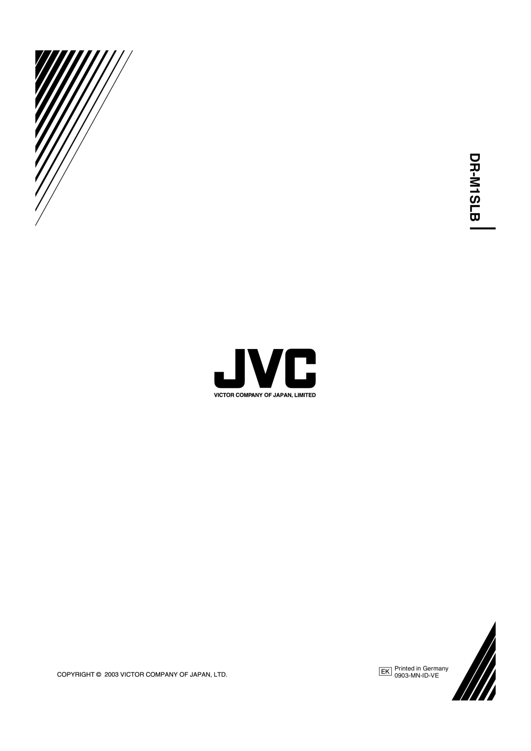 JVC LPT0827-001B manual DR-M1SLB 