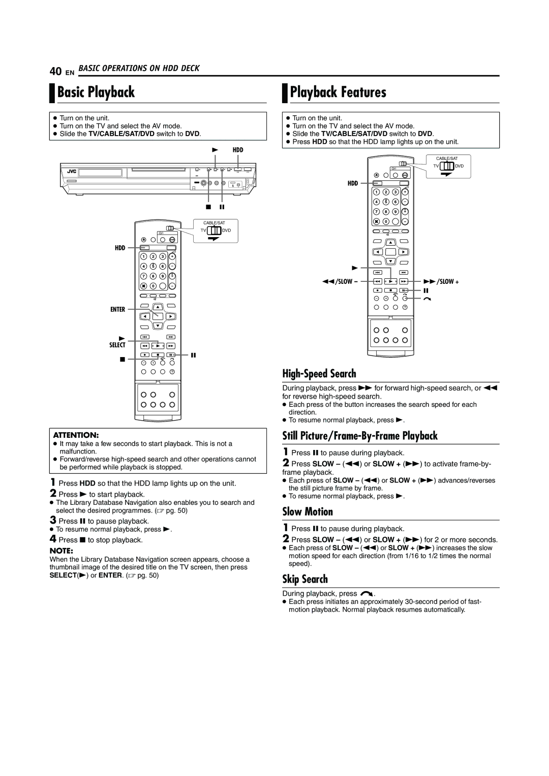 JVC LPT0923-001A manual Basic Playback Playback Features, During playback, press 