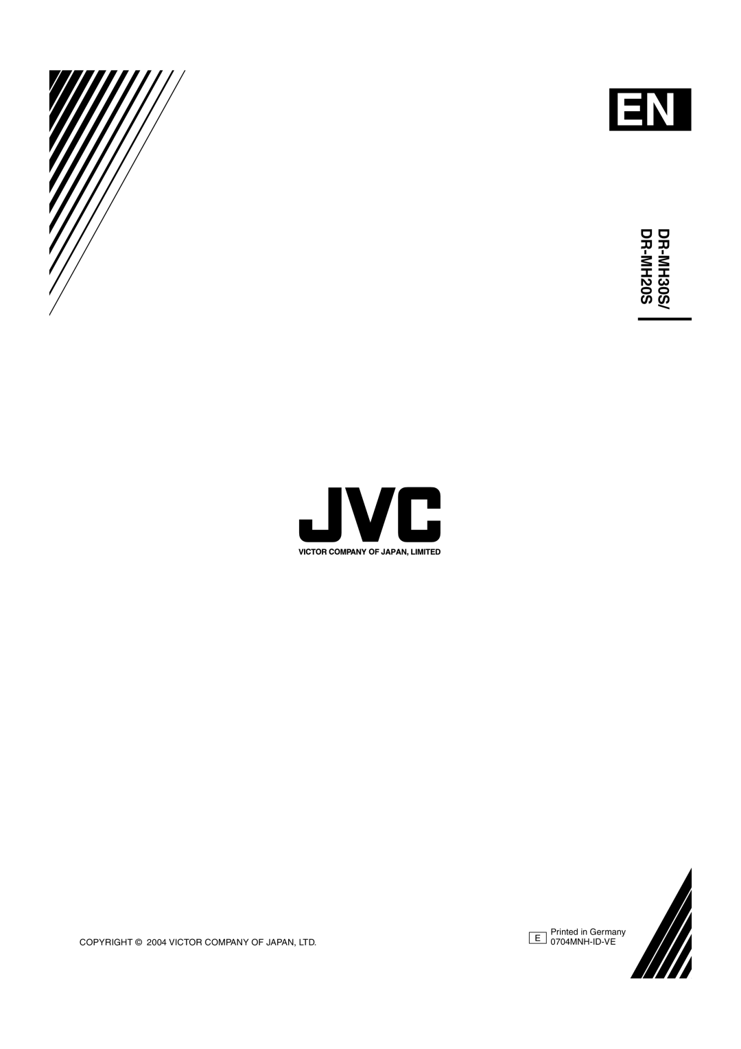 JVC LPT0923-001B manual DR-MH30S DR-MH20S 