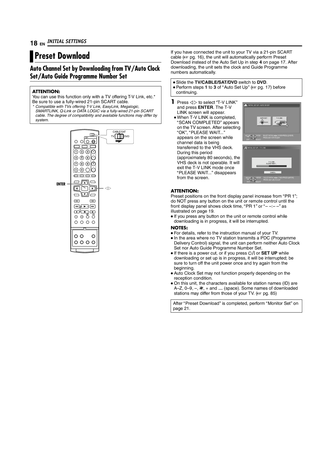 JVC LPT0976-001B, 1204MNH-SW-VE manual Preset Download, Set/Auto Guide Programme Number Set 