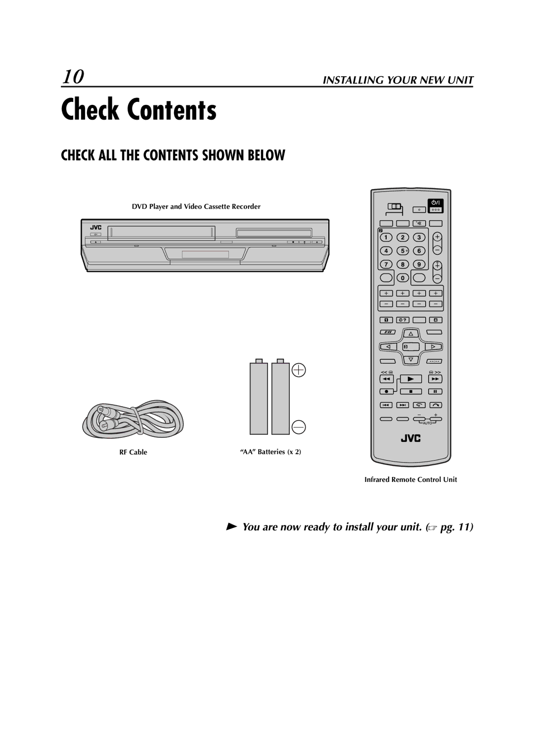 JVC LPT0991-001A manual Check Contents 