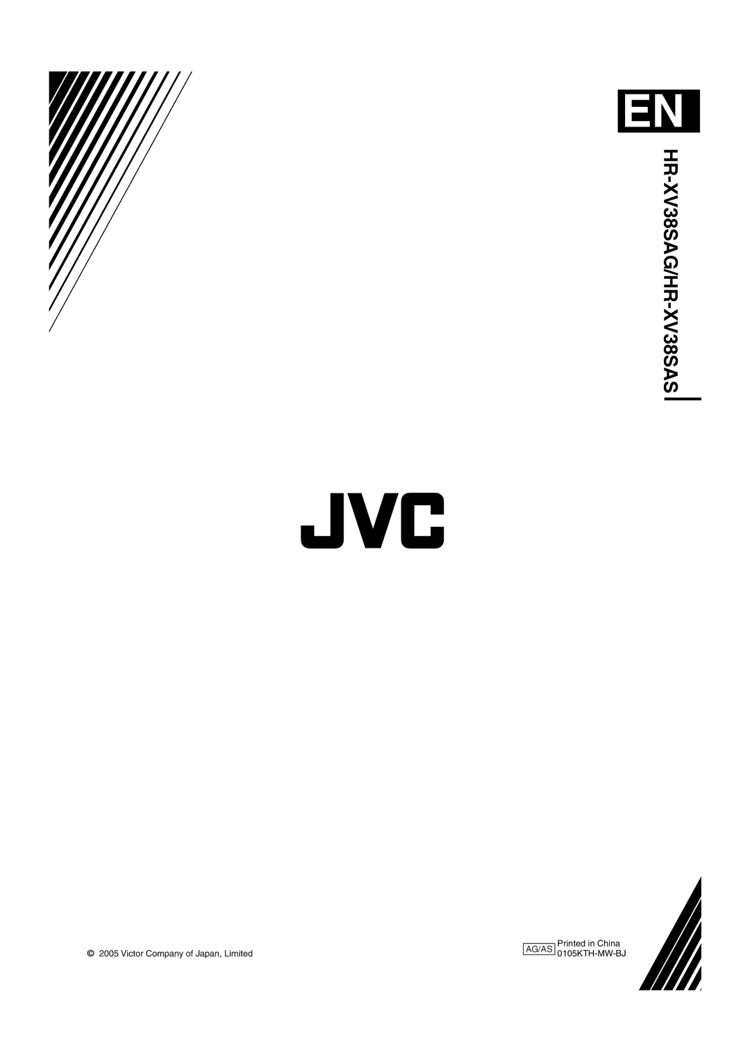 JVC LPT1016-001A, 0105KTH-MW-BJ manual HR-XV38SAG/HR-XV38SAS 