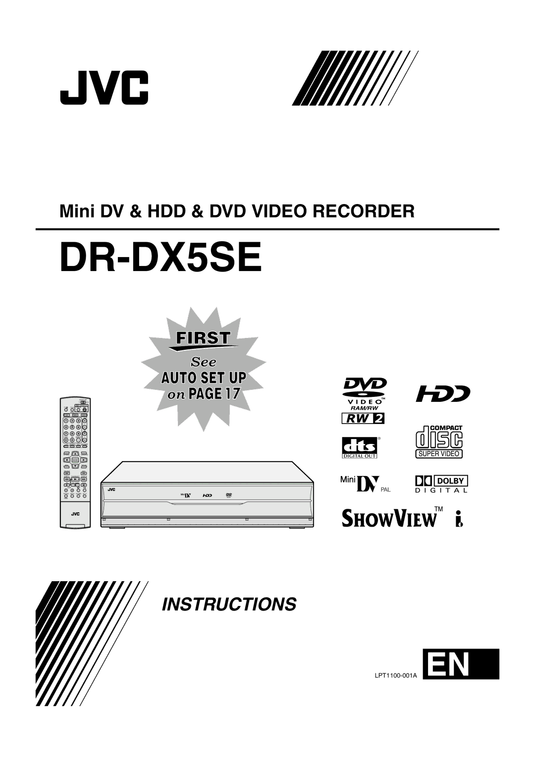 JVC LPT1100-001A manual DR-DX5SE 