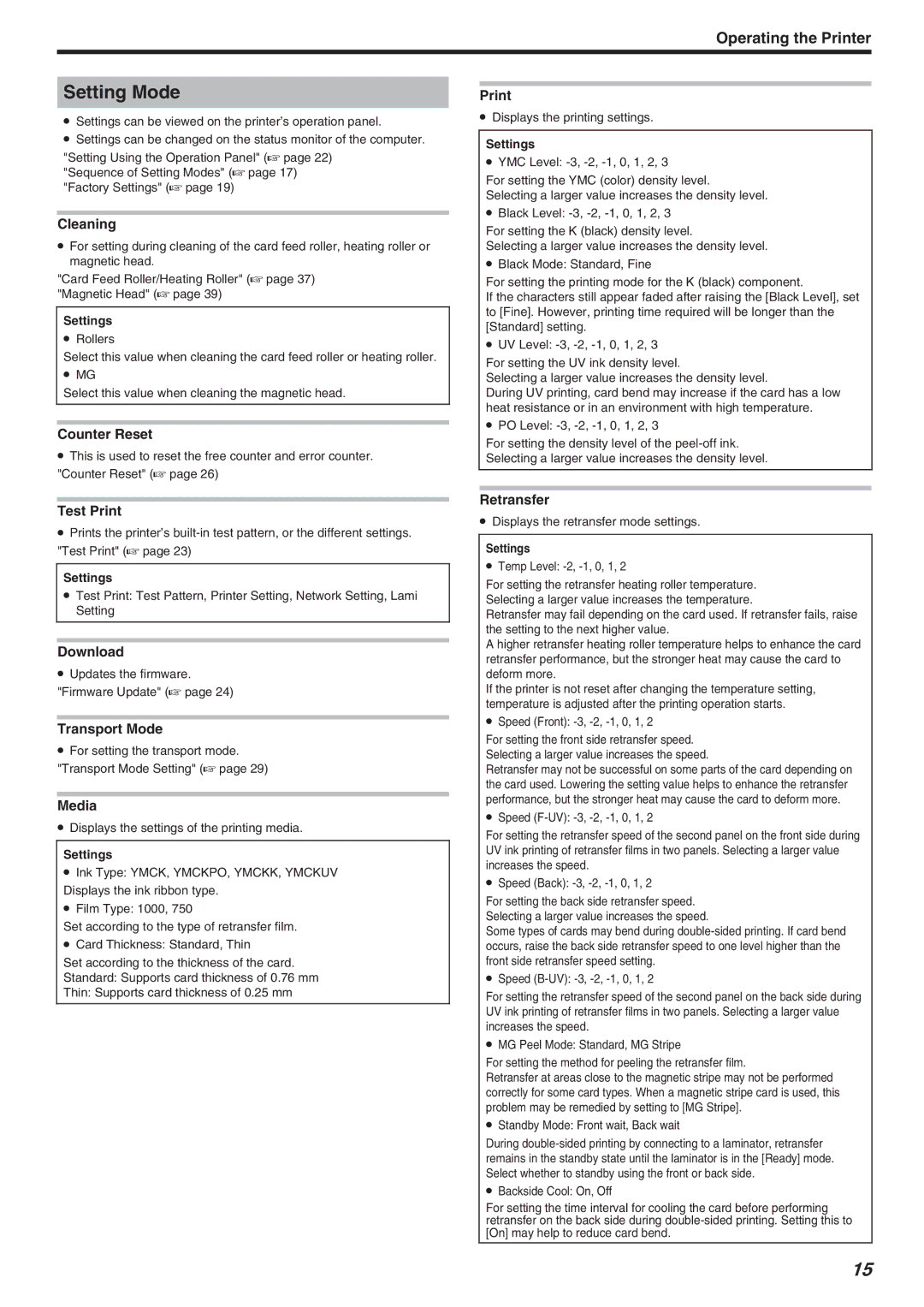 JVC CX-7000 Series, LST1006-002A manual Setting Mode 