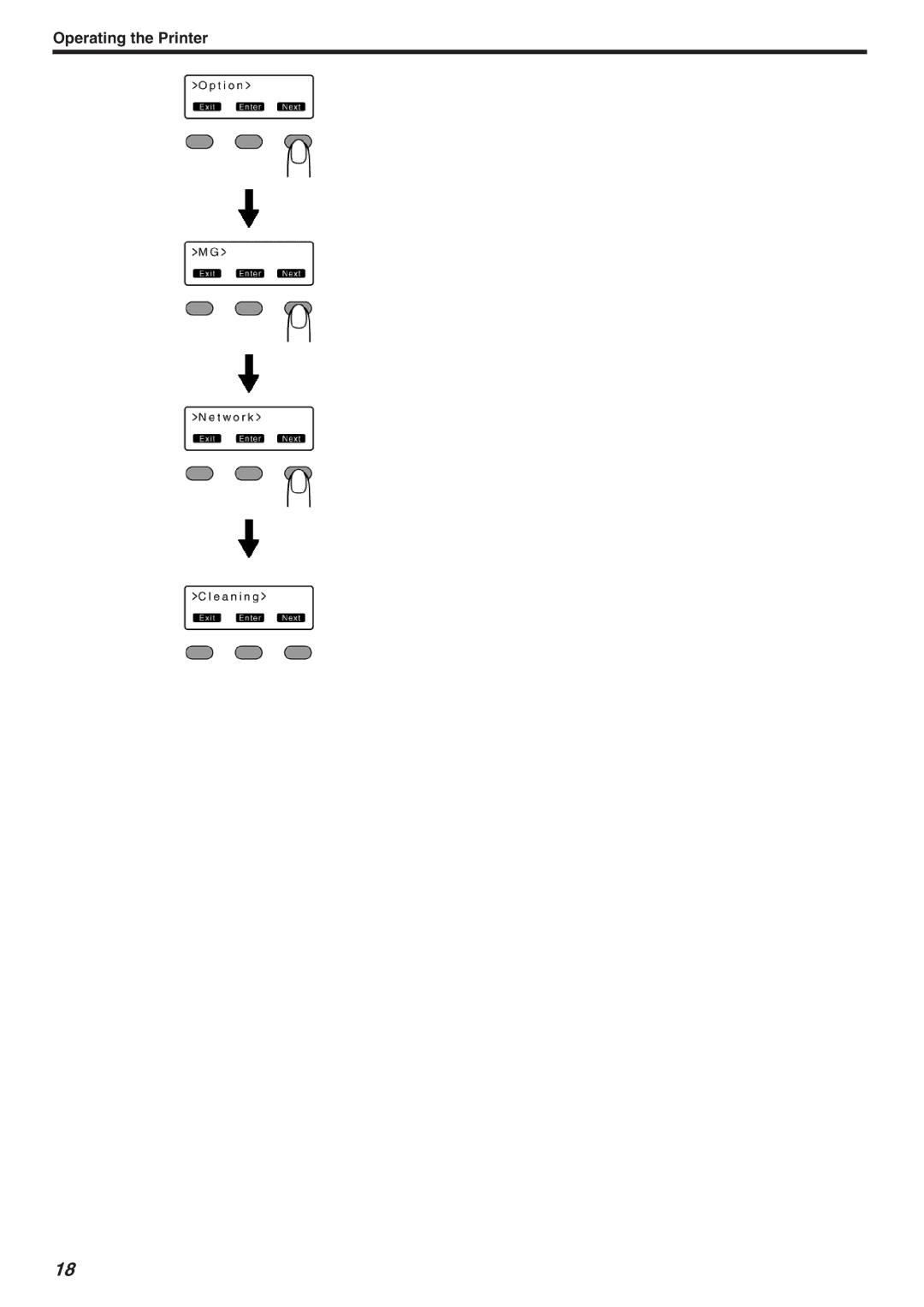 JVC LST1006-002A, CX-7000 Series manual Operating the Printer 