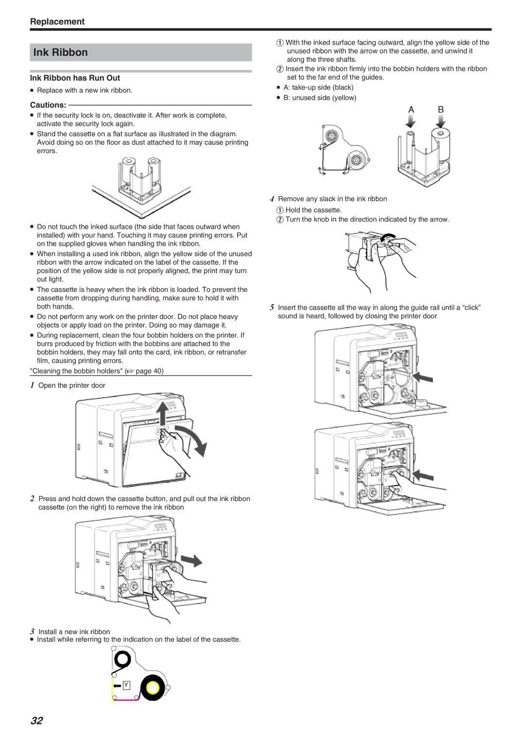 JVC LST1006-002A, CX-7000 Series manual Ink Ribbon has Run Out 