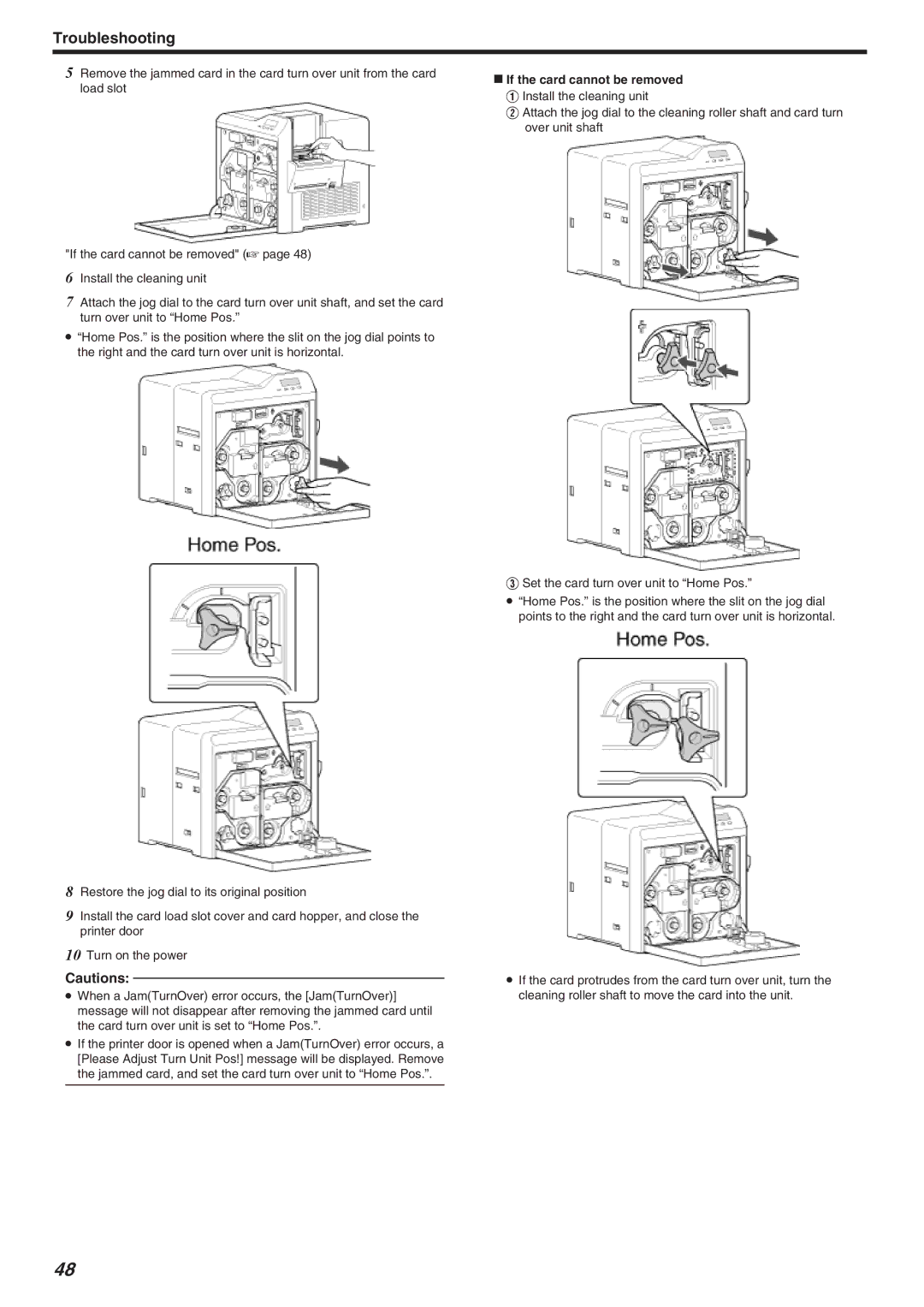 JVC LST1006-002A, CX-7000 Series manual If the card cannot be removed 