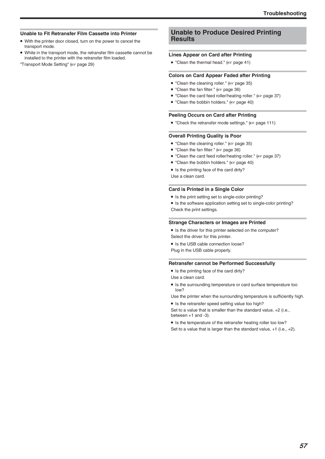 JVC CX-7000 Series, LST1006-002A manual Unable to Produce Desired Printing Results 