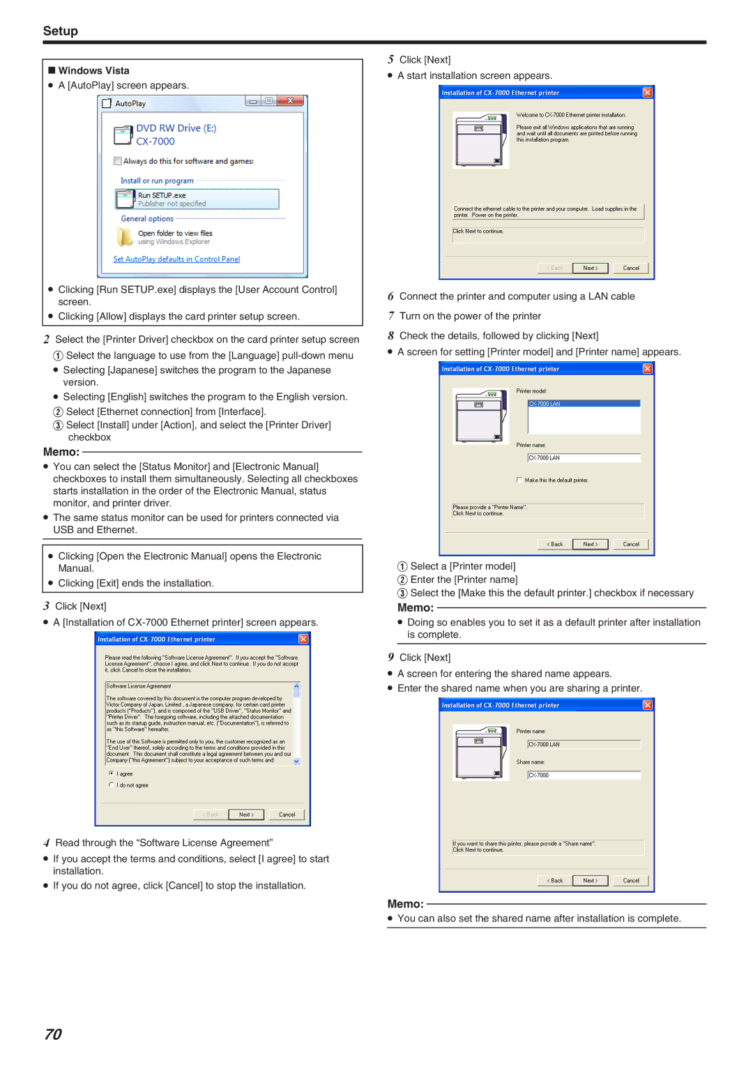 JVC LST1006-002A, CX-7000 Series manual Setup 