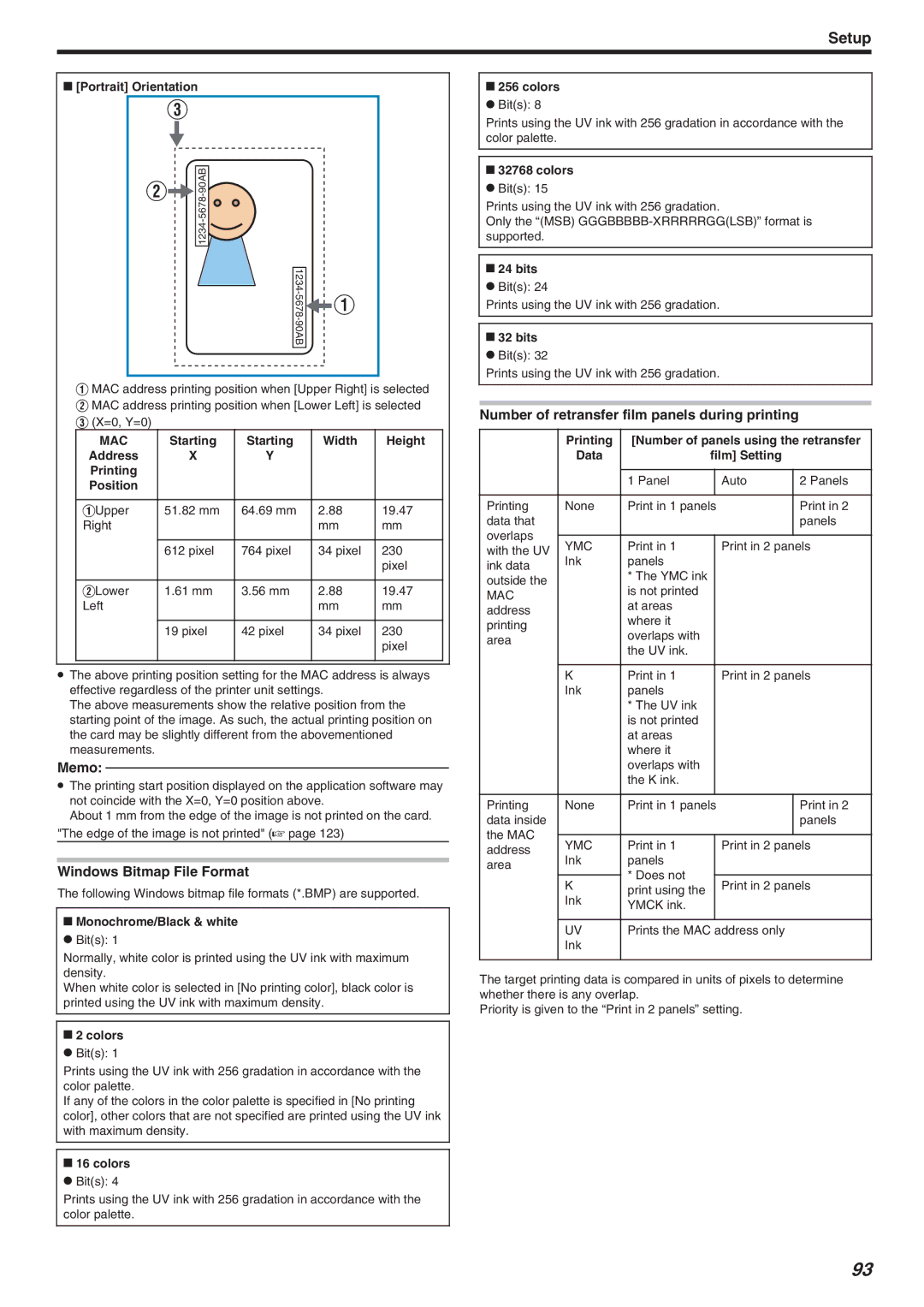 JVC CX-7000 Series, LST1006-002A manual Windows Bitmap File Format, Number of retransfer film panels during printing 