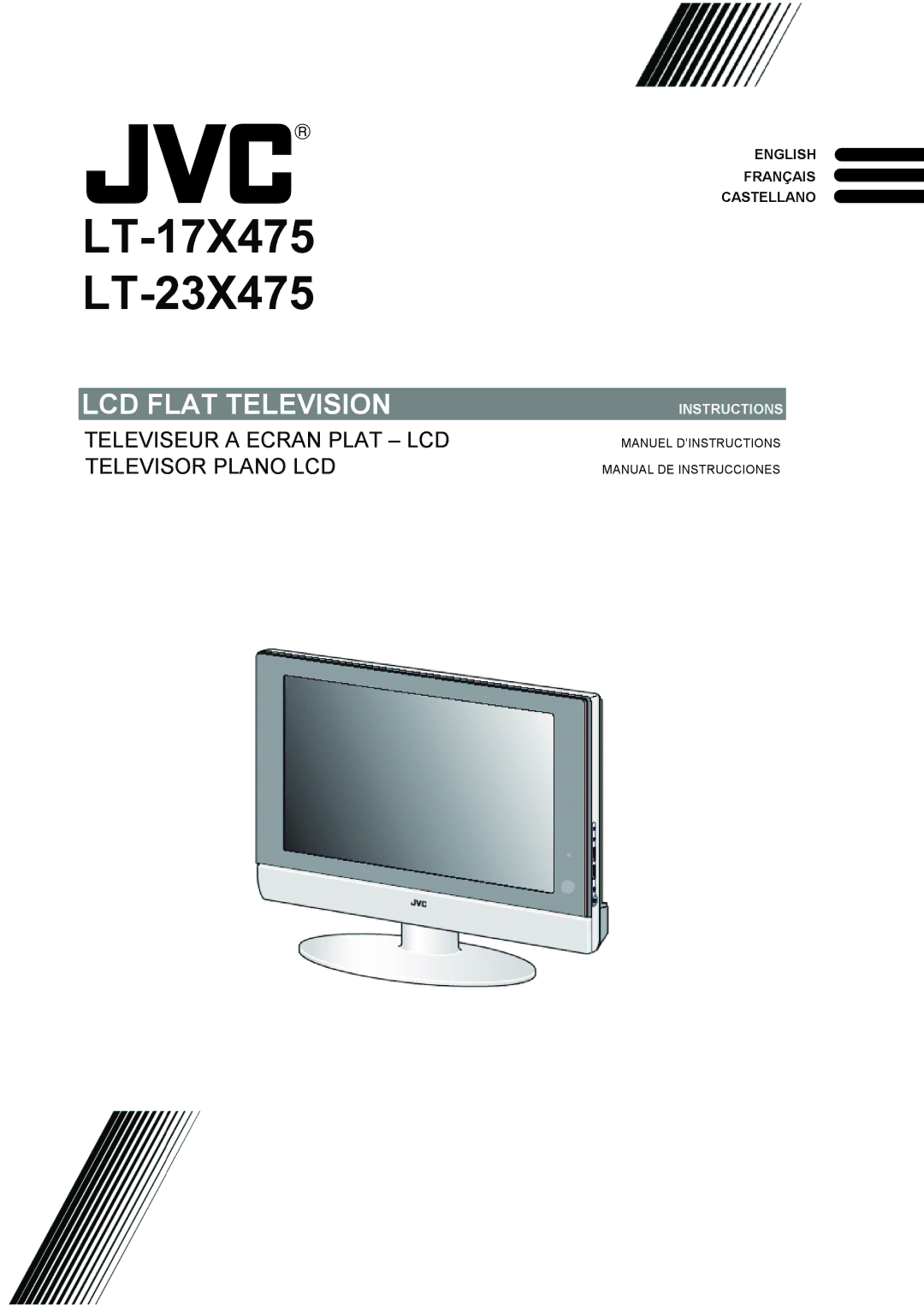 JVC manual LT-17X475 LT-23X475, English Français Castellano 