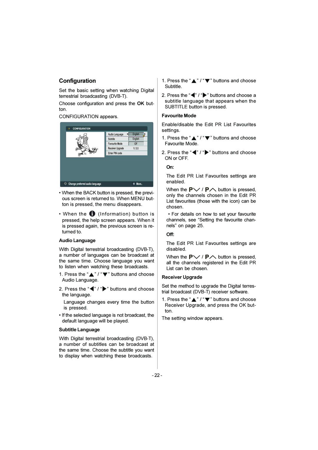 JVC LT-20DA6SK manual Configuration 