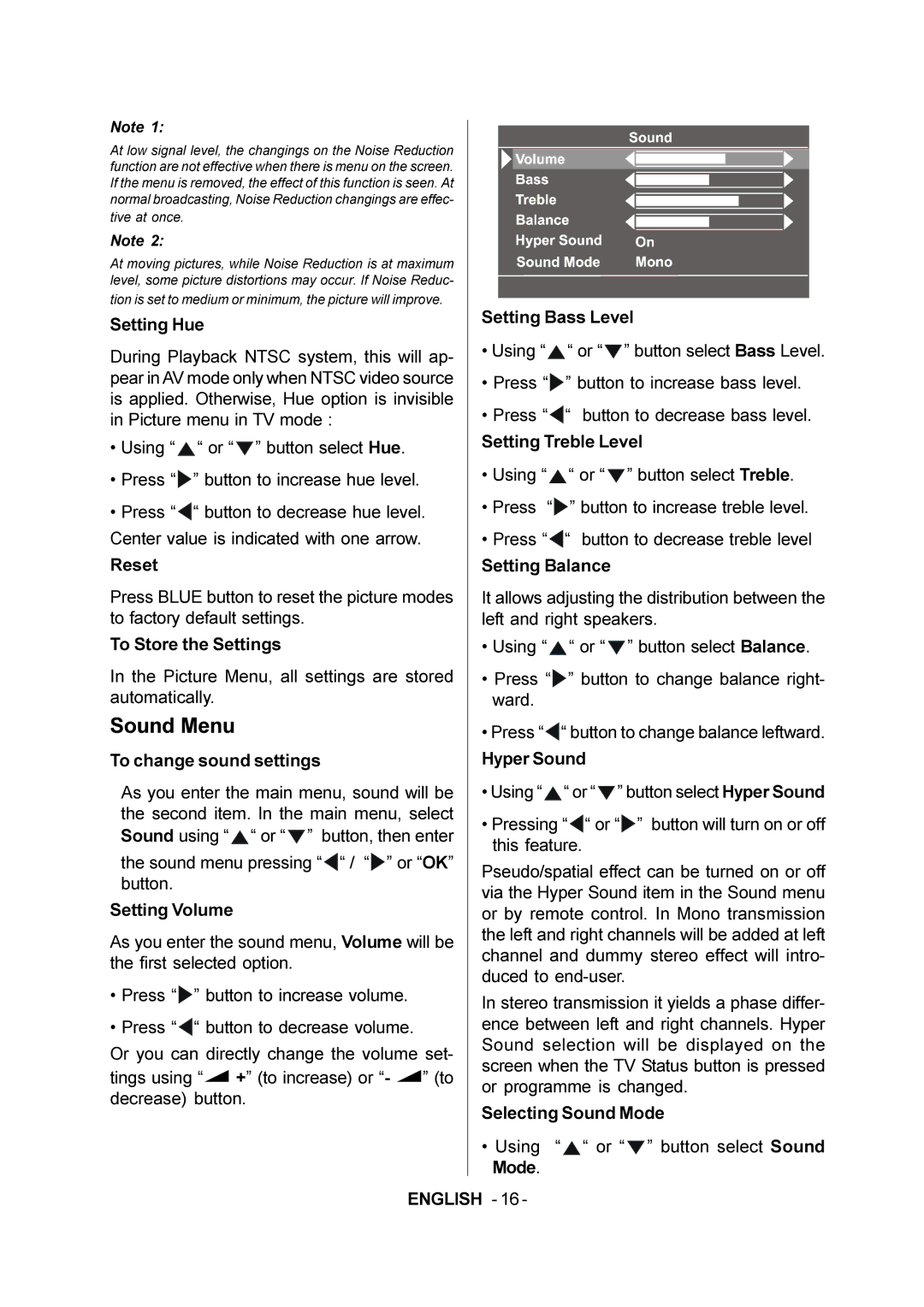 JVC LT-20E50SJ manual Sound Menu, Tive at once 