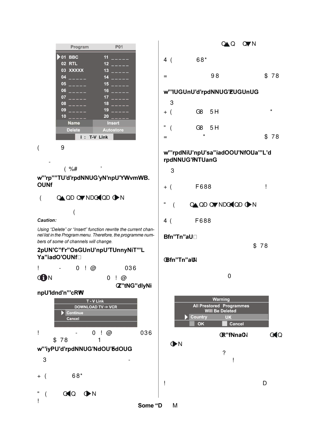 JVC LT-20E50SJ manual Bers of some of channels will change 