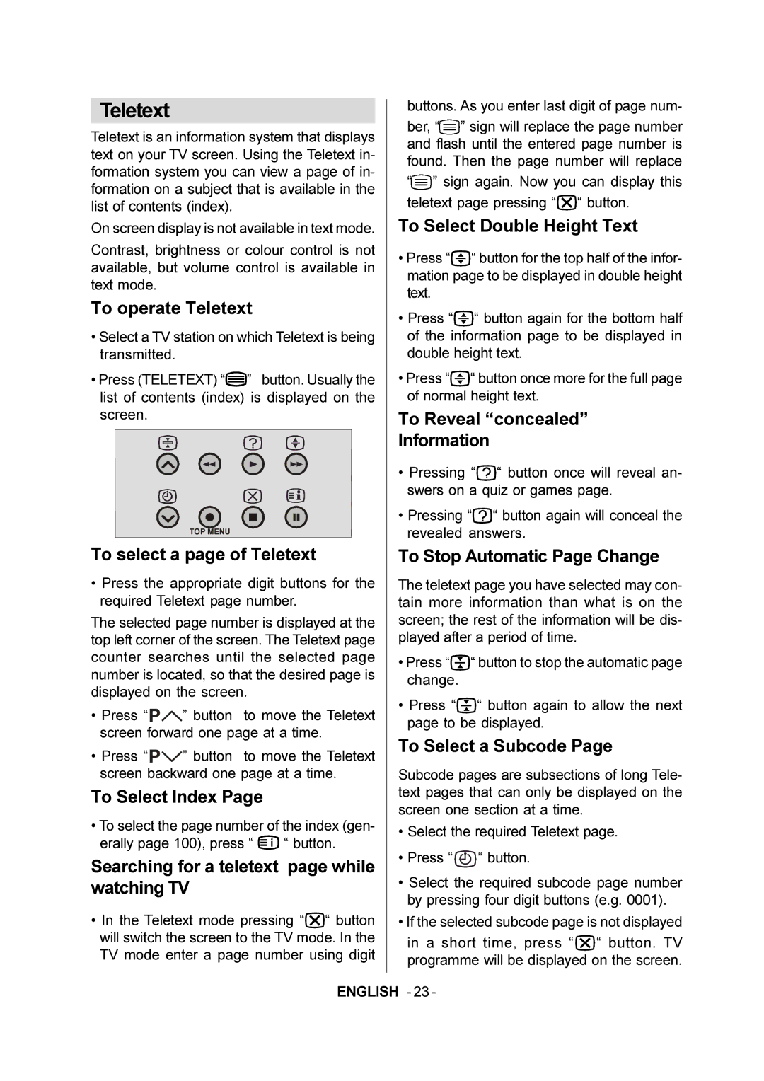 JVC LT-20E50SJ manual Teletext 